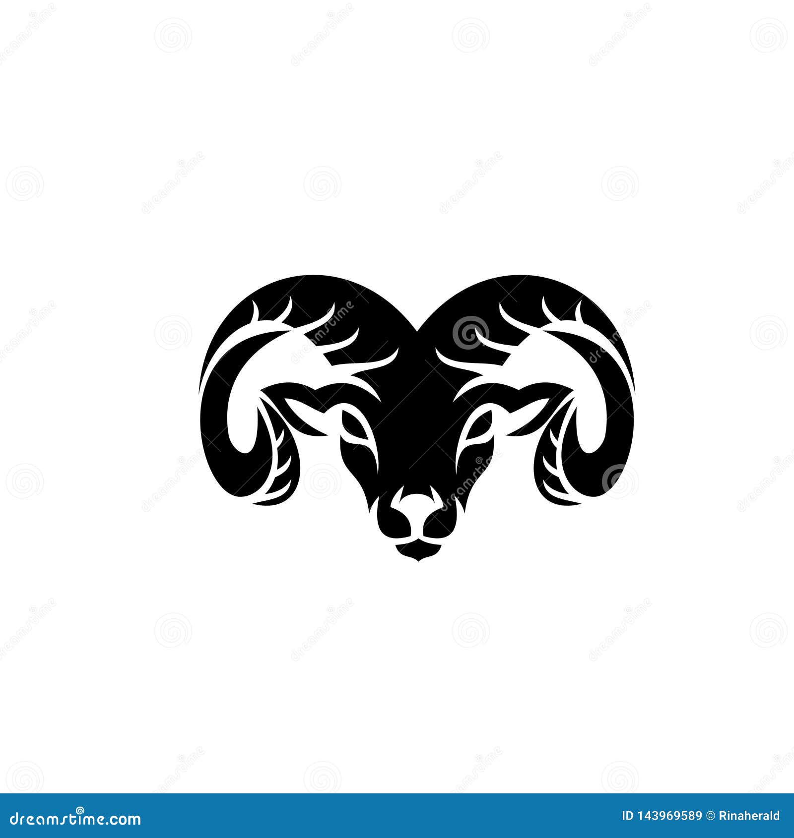 ram skull silhouette