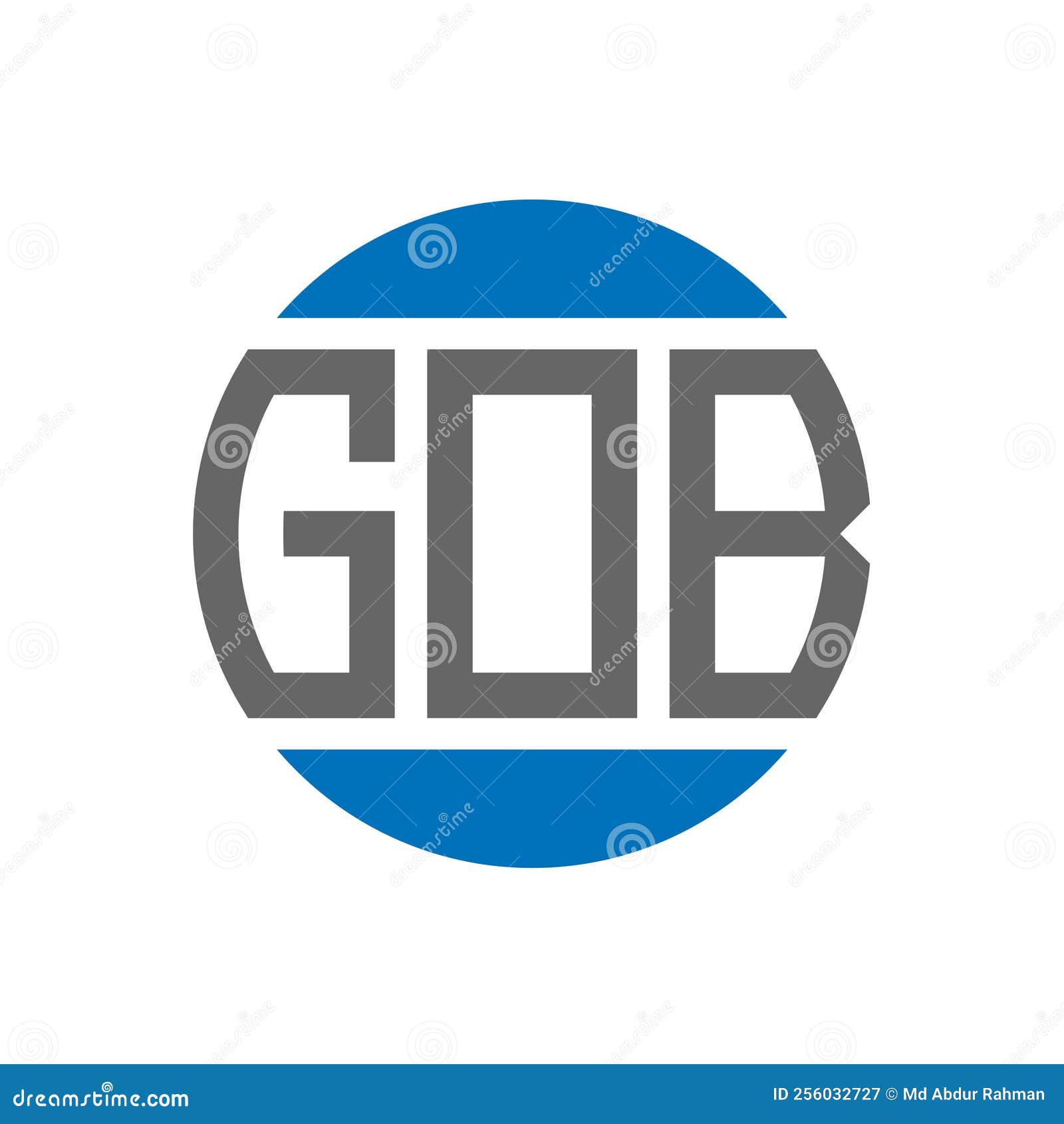 gob letter logo  on white background. gob creative initials circle logo concept. gob letter 