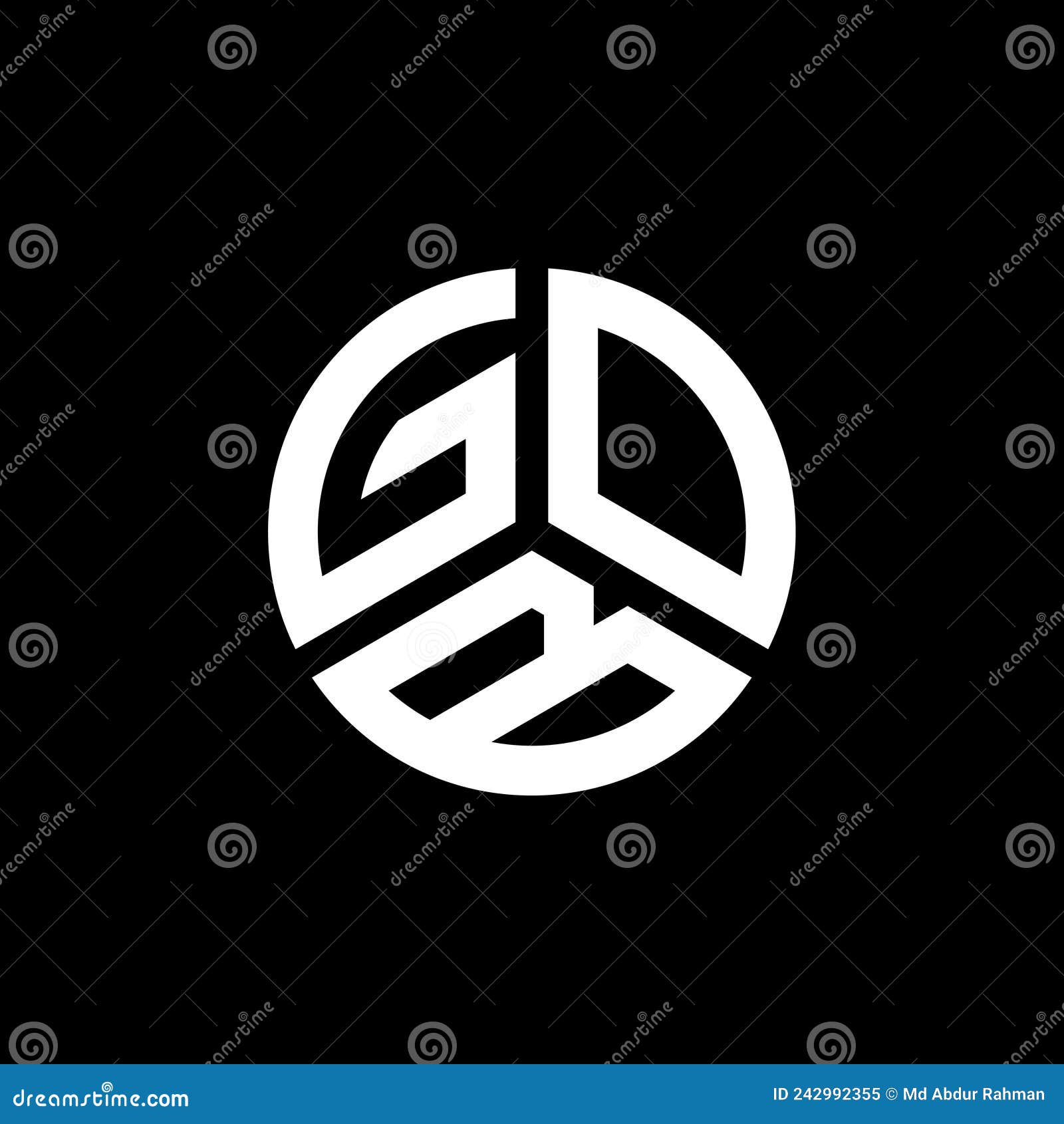 gob letter logo  on white background. gob creative initials letter logo concept. gob letter 