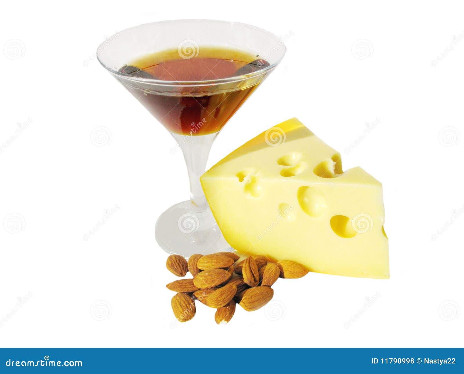 Goblet of Alcohol with Cheese and Nuts Stock Photo Image of eating, food 11790998