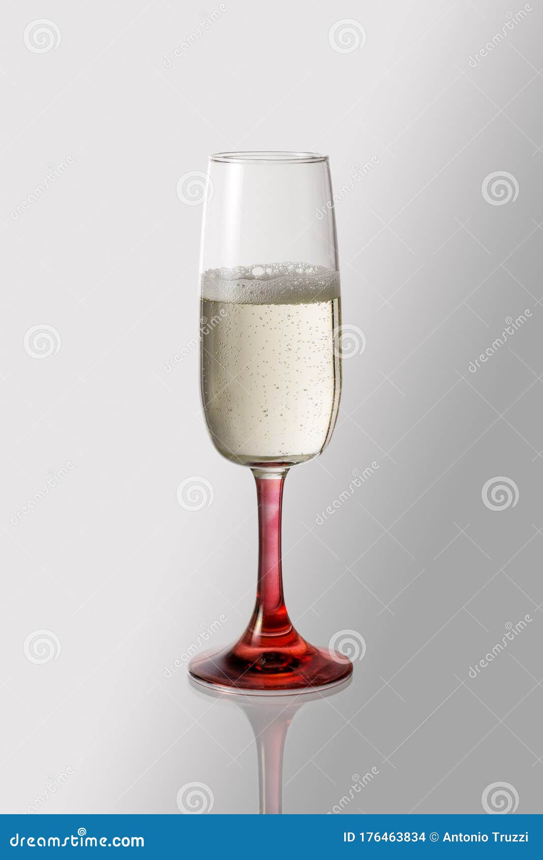 Goblet Flute with Sparkling Wine Stock Photo Image of festive, foam
