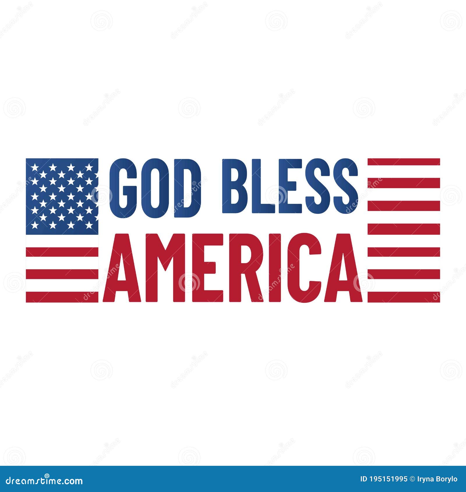 God bless America. stock vector. Illustration of white - 195151995