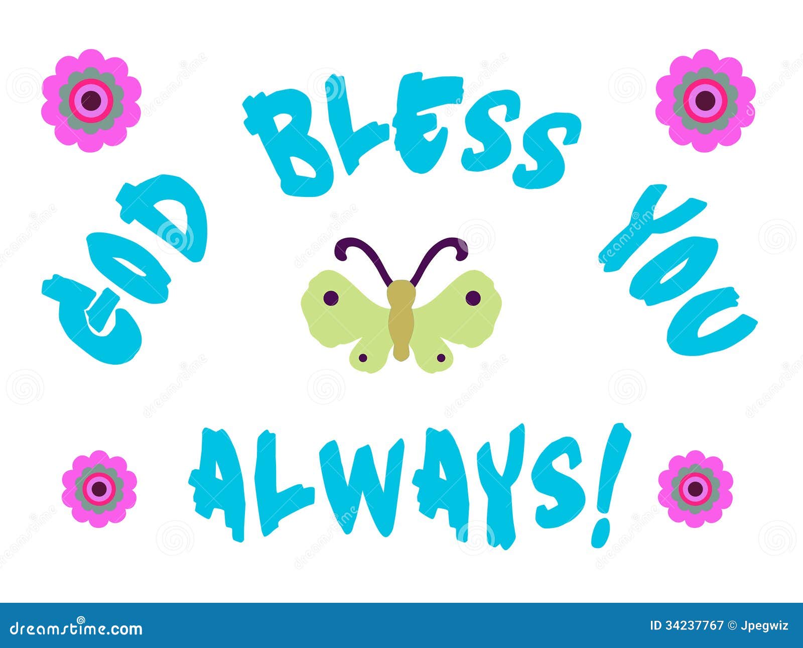 God Bless You stock illustration. Illustration of inspirational - 34237767