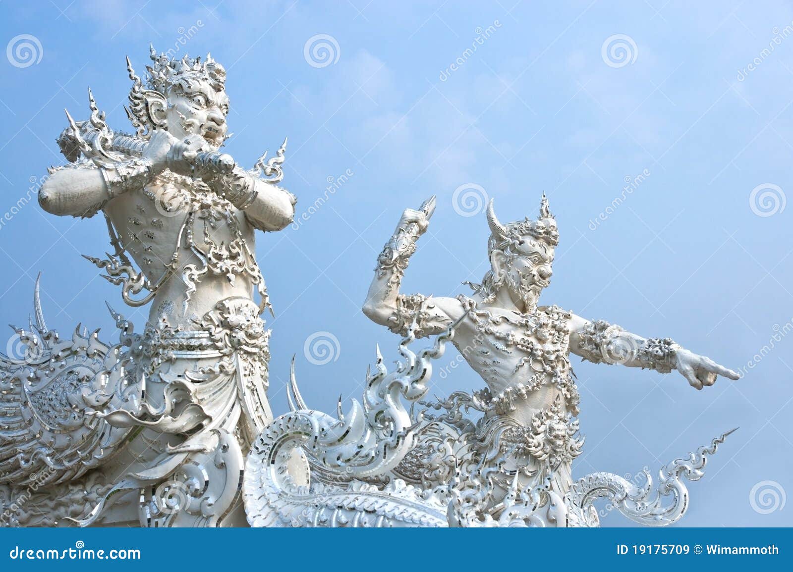God of Death Statue at Rong Khun Temple Stock Image Image of pagoda
