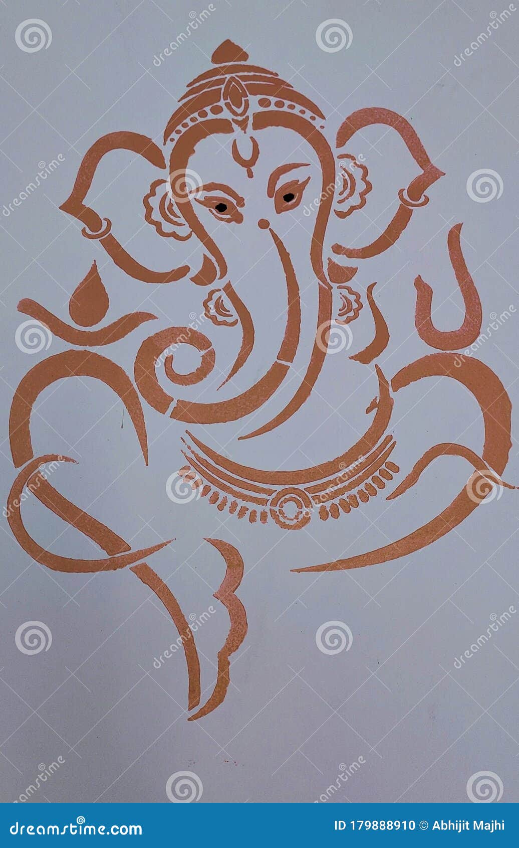 This is God Ganesh Picture.it is Hand Draw..it is Golden Colour ...