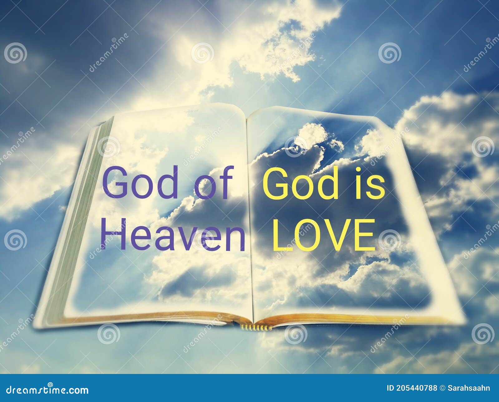 God of Heaven, God is Love. Stock Photo Image of skies, love 205440788
