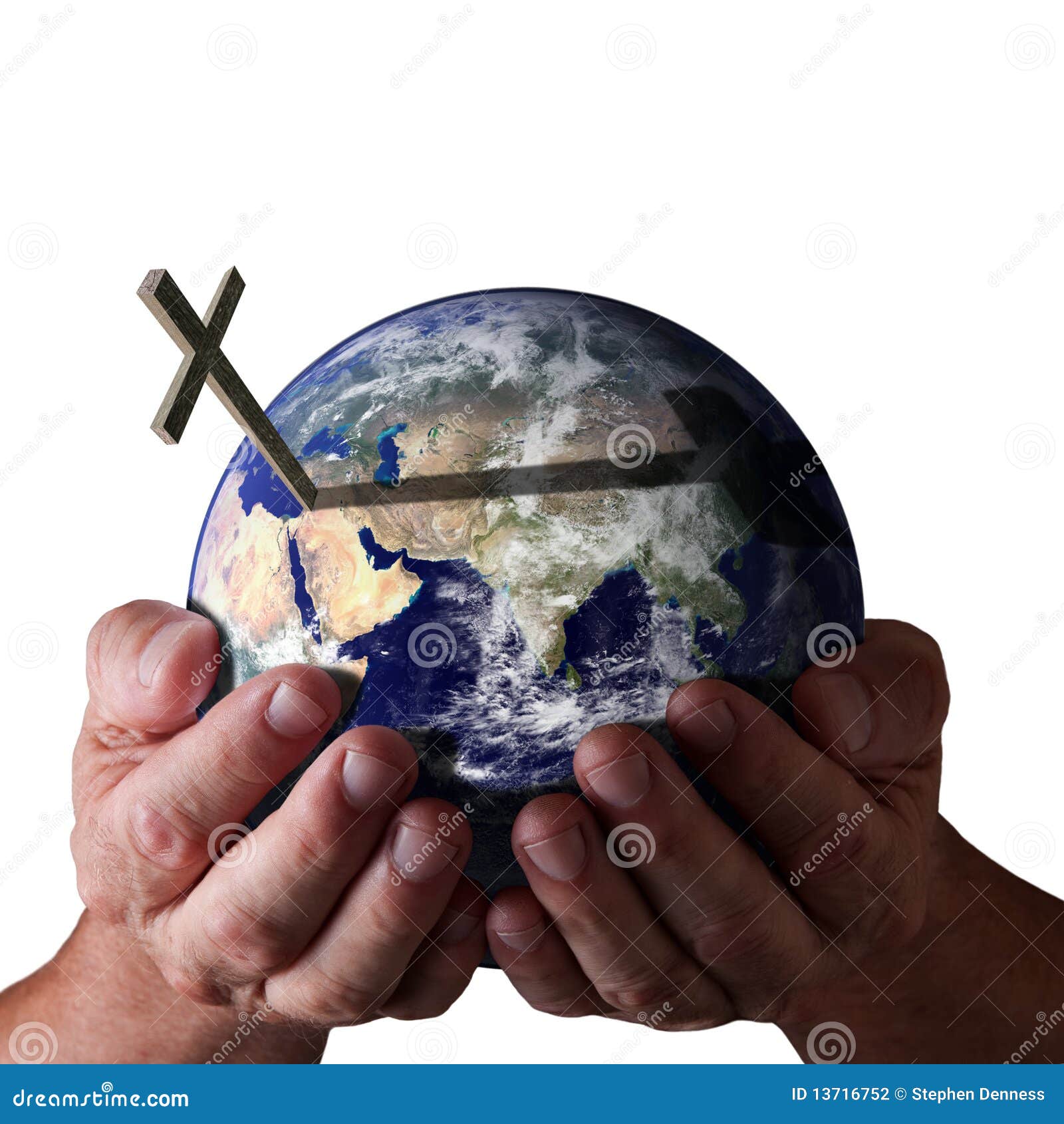 for god so loved the world. holding in his hands