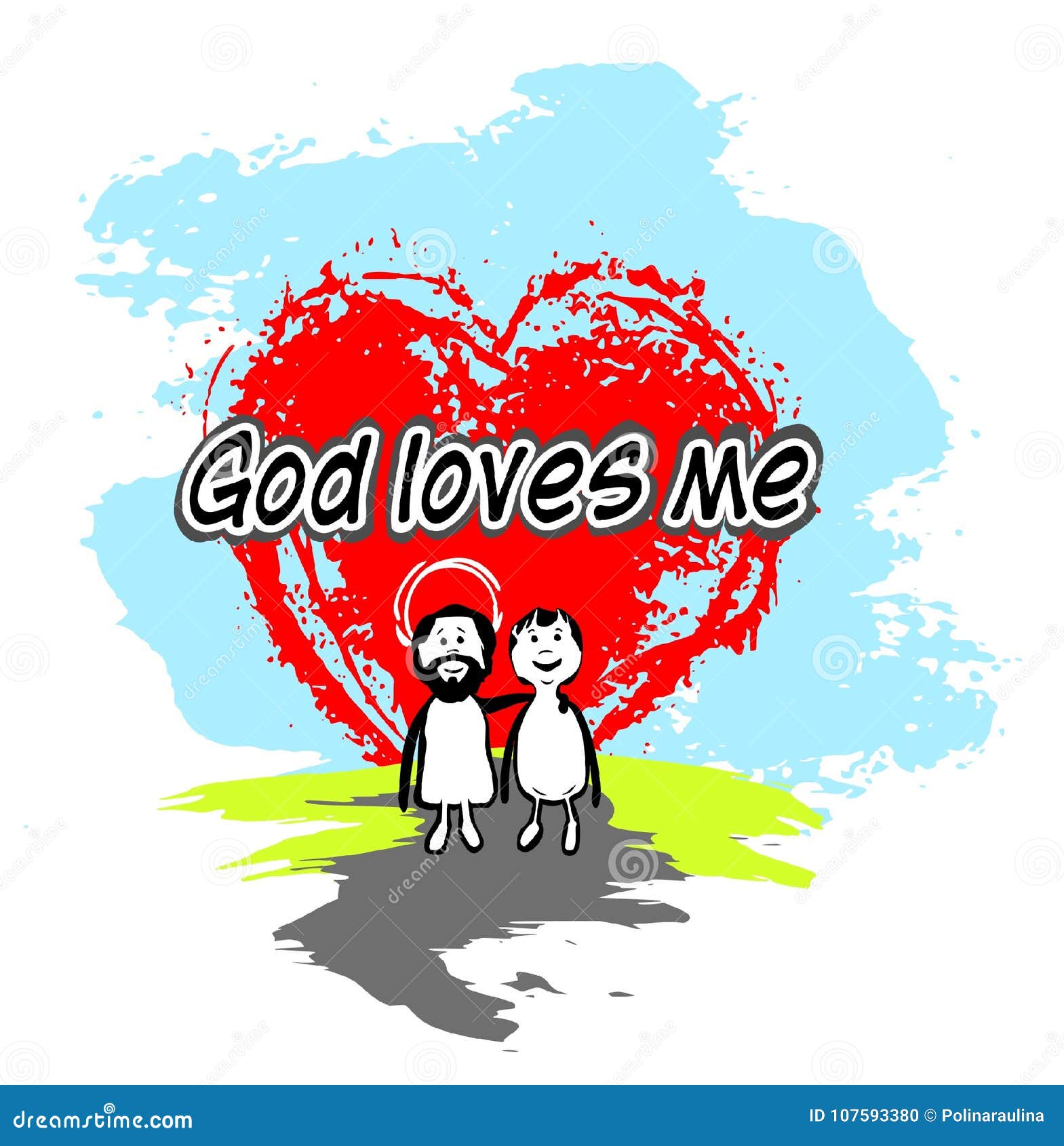 God loves me stock photo. Illustration of carries, abstract - 107593380