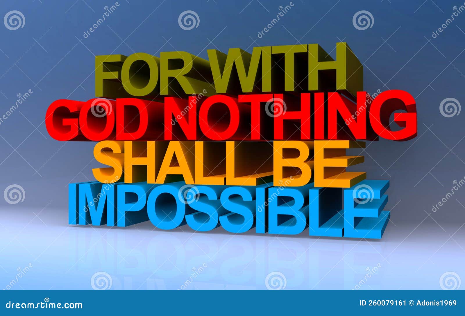 for with god nothing shall be impossible on blue