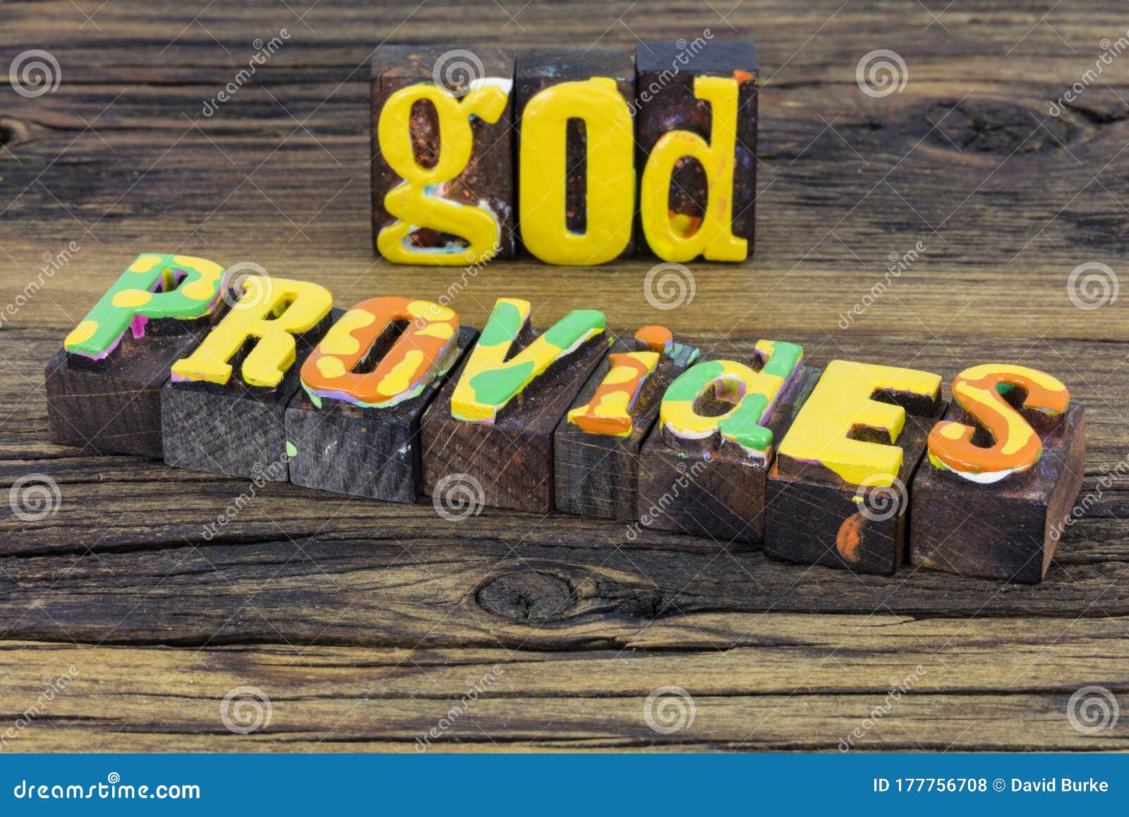God Provides Food Shelter Guidance Rescue Mission Believe Lord Stock