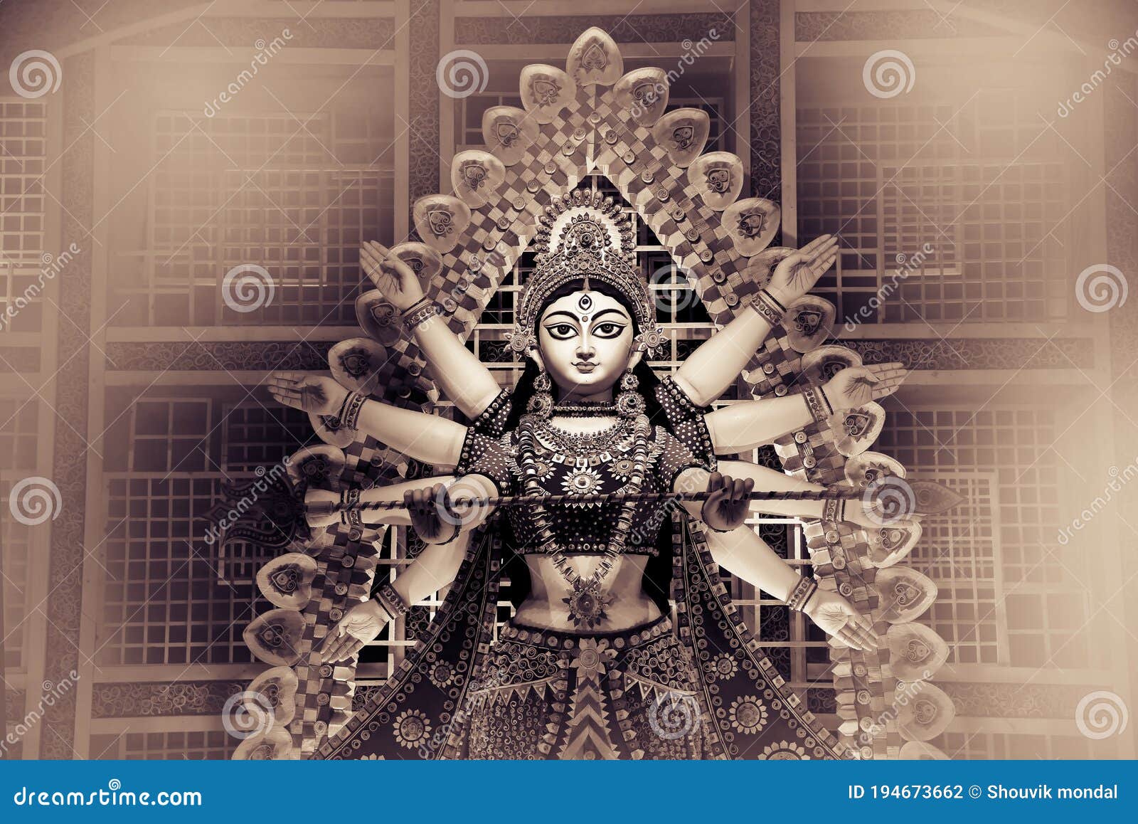 Goddess Durga Face in Happy Durga Puja Subh Navratri Maa ...