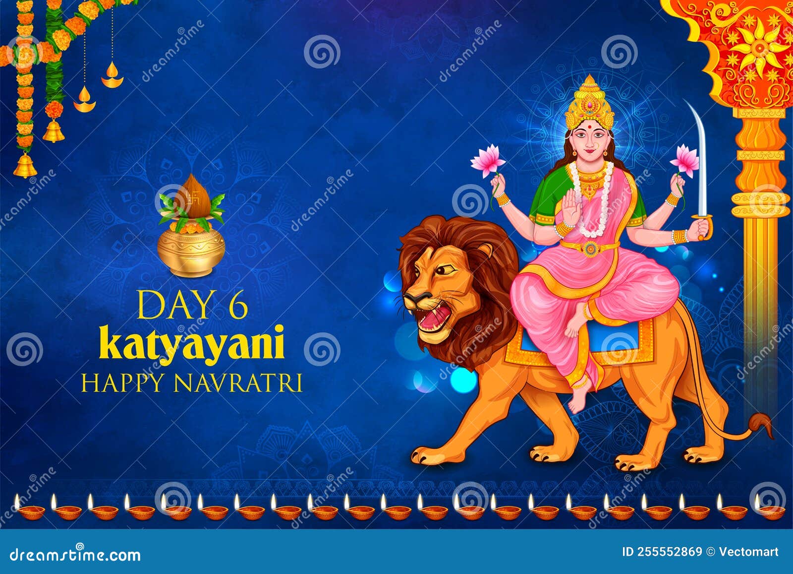 Goddess Katyayani Devi for the Sixth Navadurga of Navratri ...
