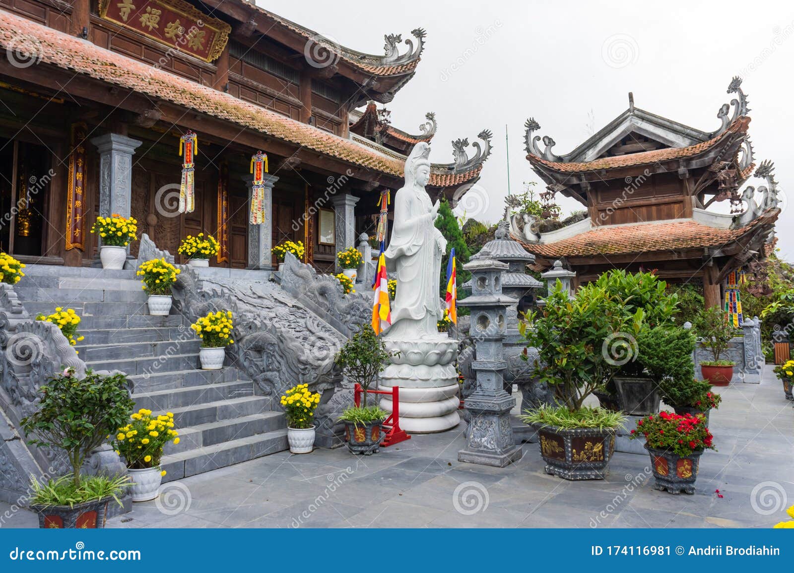 Goddess of Mercy. the Temple at the Foot of the Fansipan Mountain