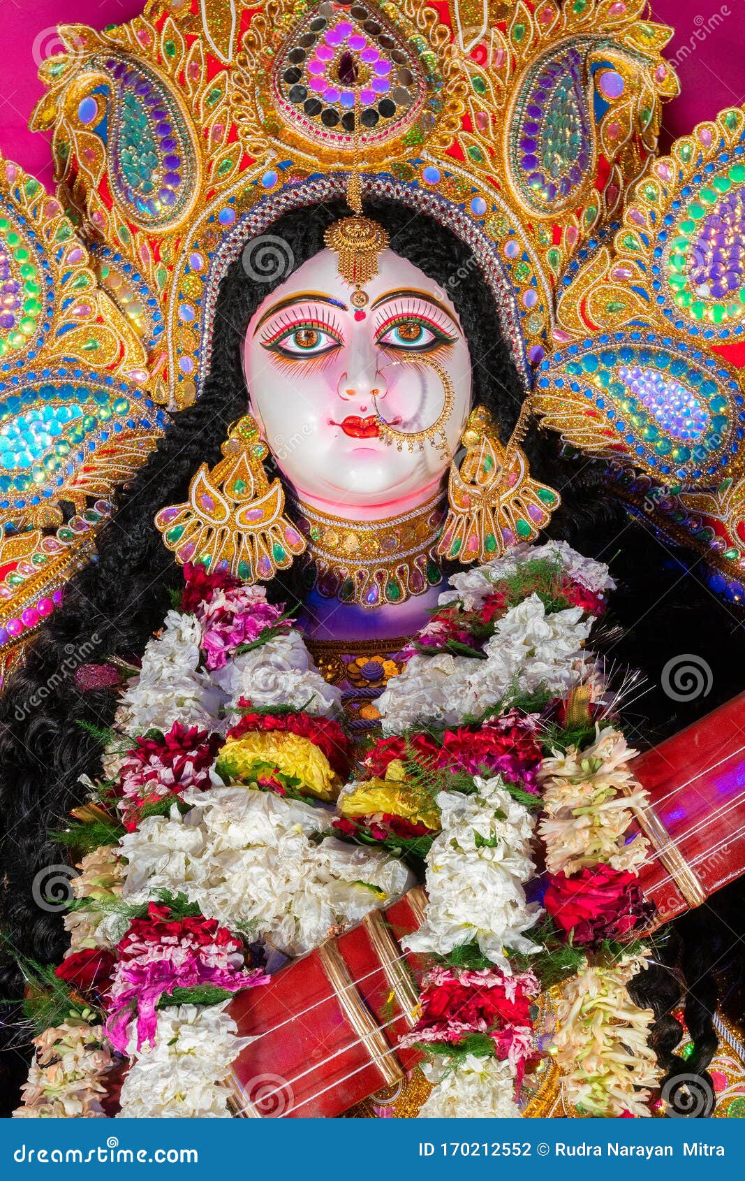 Goddess Saraswati, Kolkata, India Stock Photo - Image of culture ...