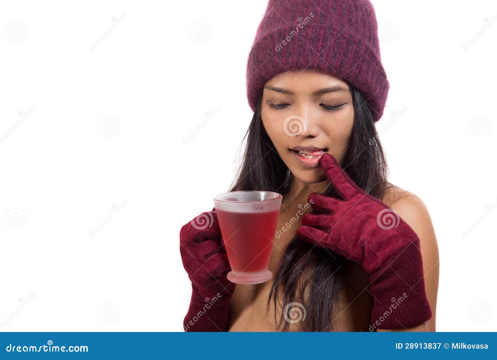 Godimento. Donna con la tazza di tè