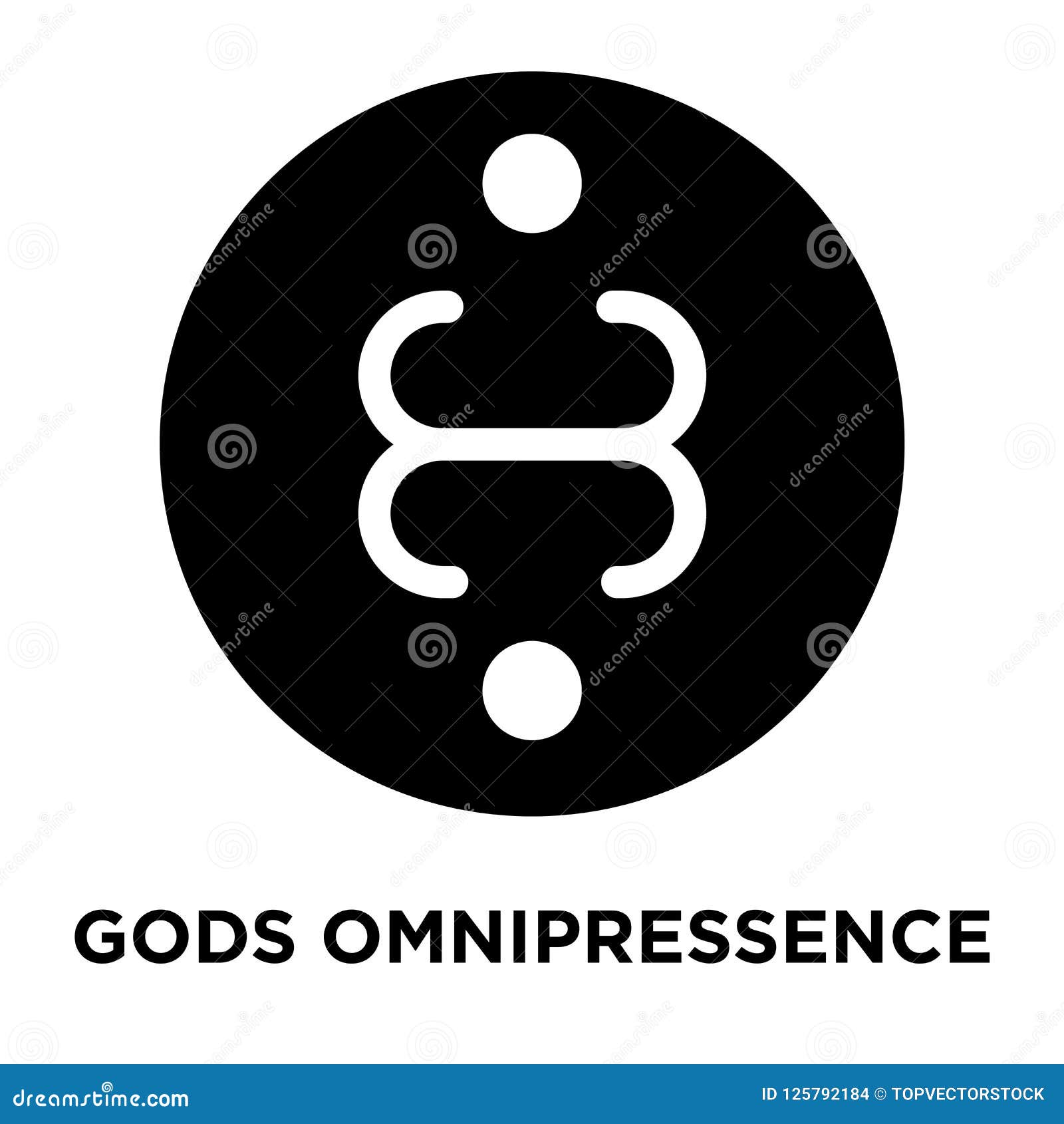 gods omnipressence icon   on white background, log