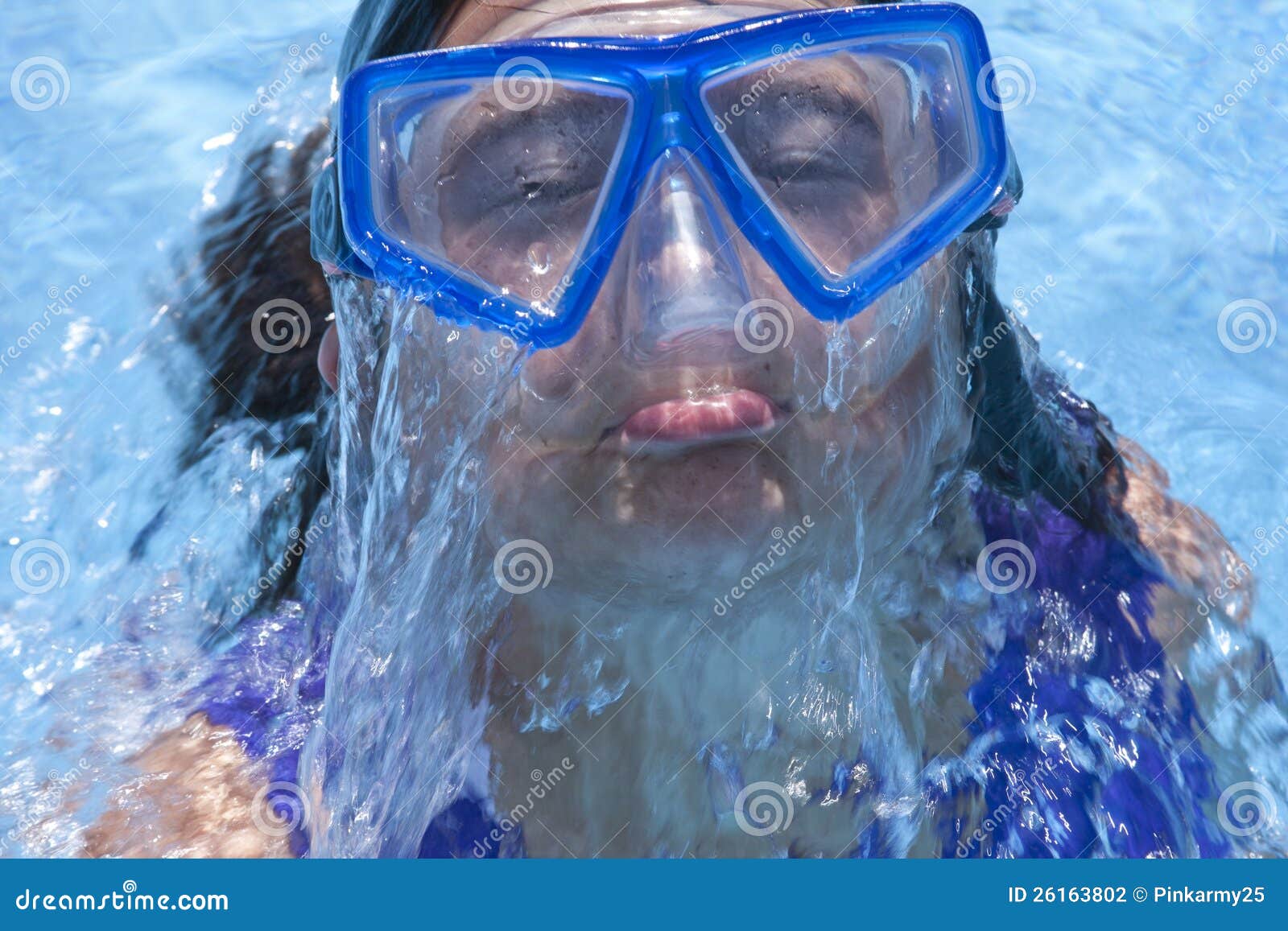 Goggle Girl Water Baby stock photo. Image of activity 26163802