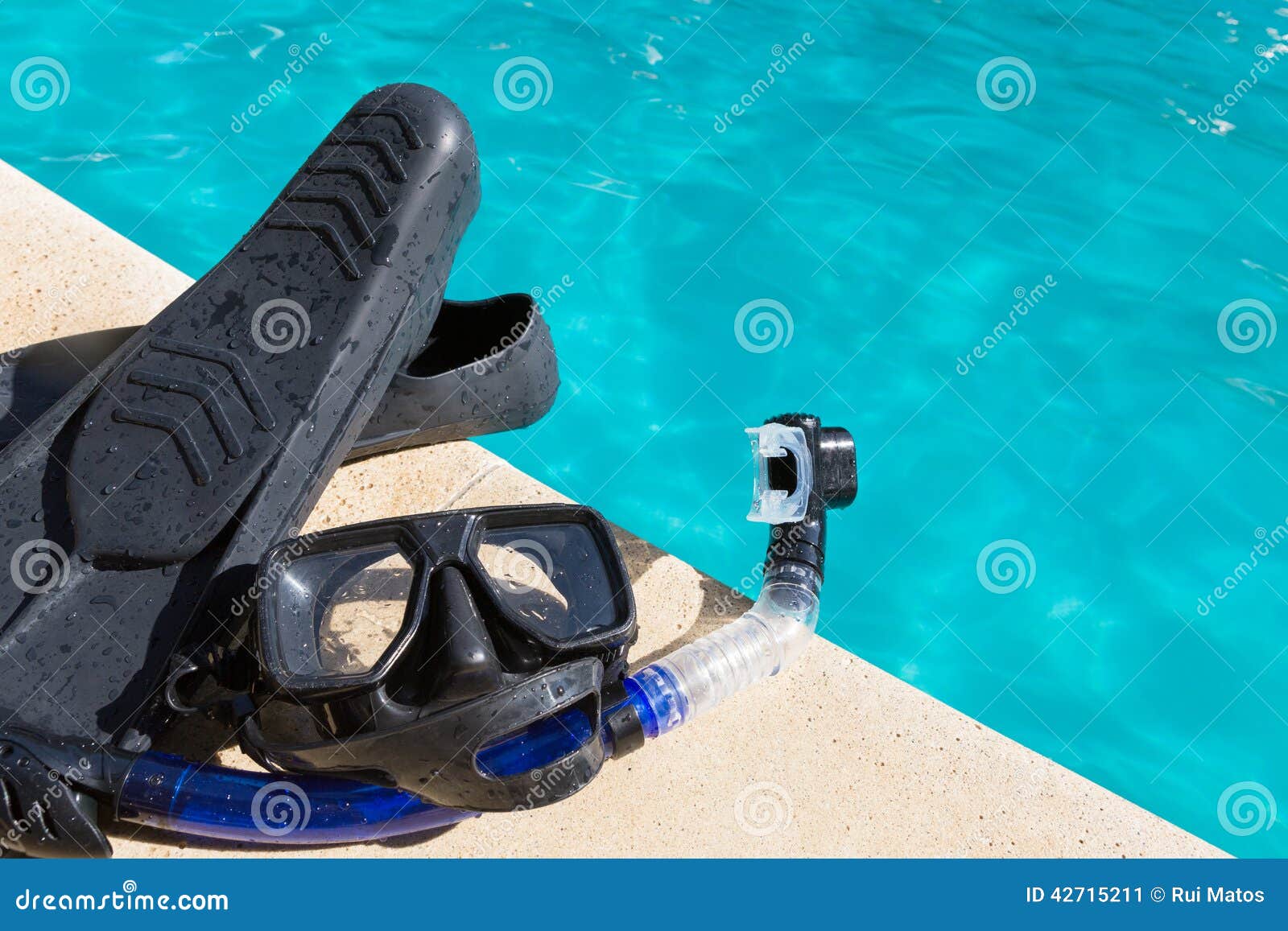 Goggles and Fins stock image. Image of sunny, snorkel 42715211
