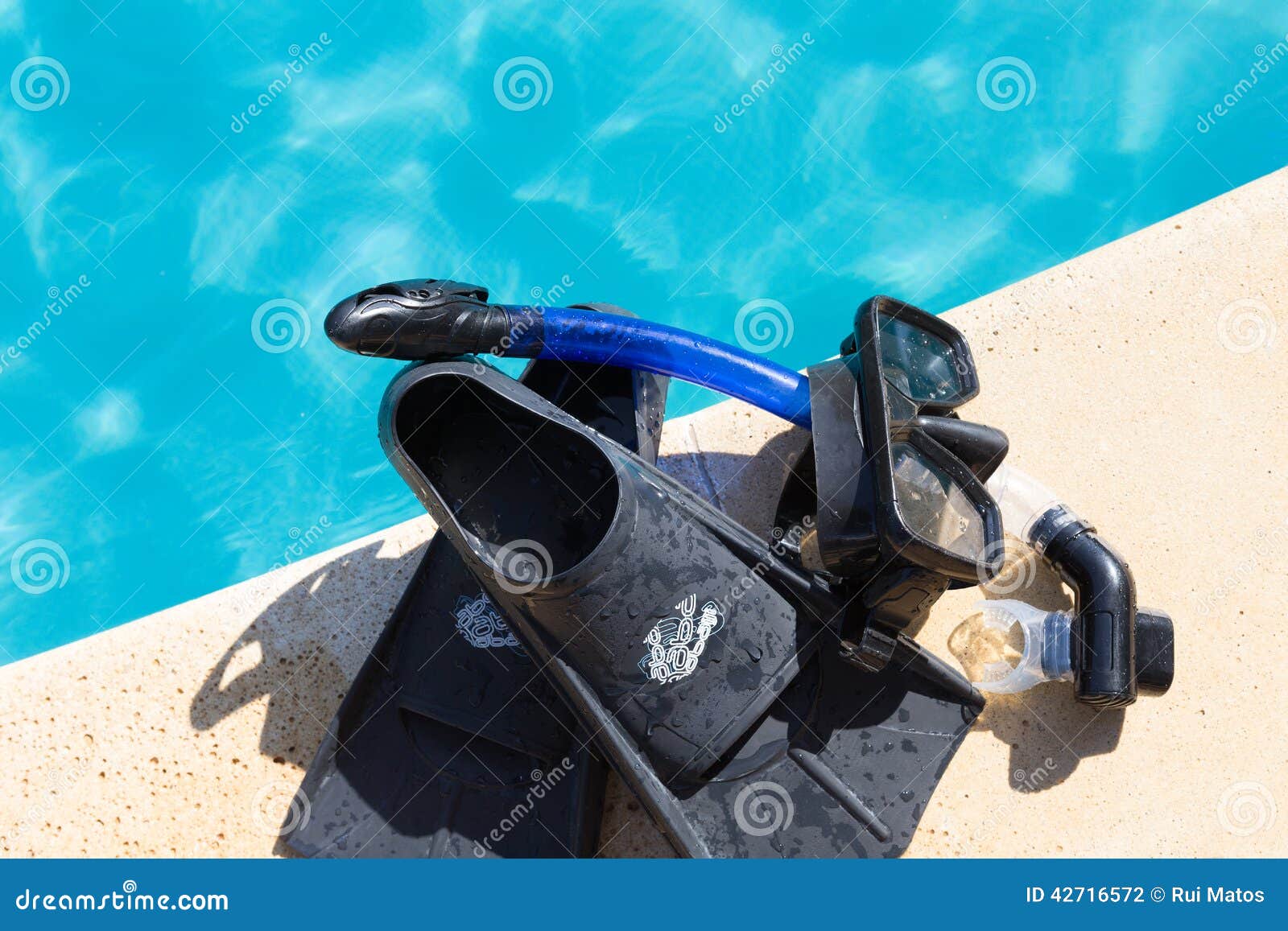 Goggles and Fins stock photo. Image of snorkel, headpiece 42716572