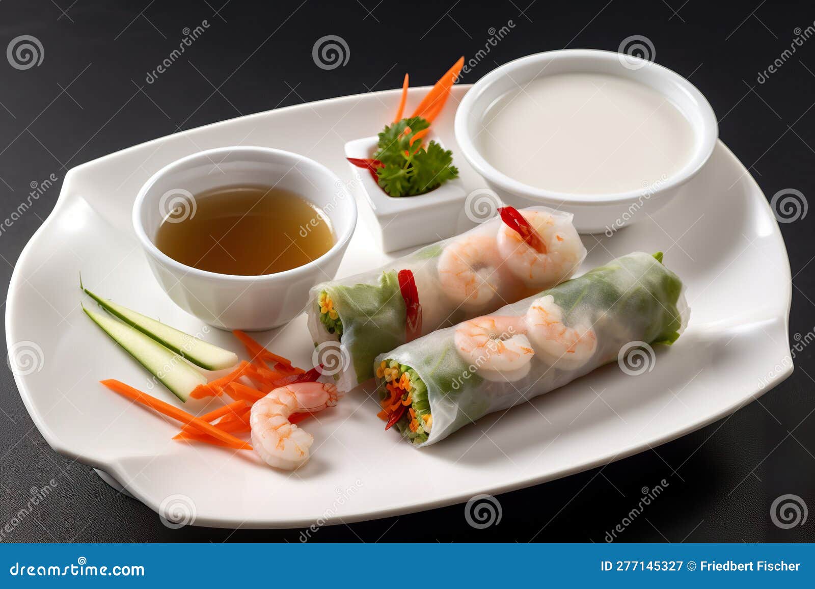 Goi Cuon, Generative AI Vietnamese Fresh Spring Rolls Filled With