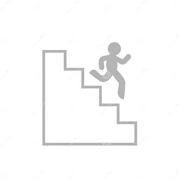 Going down stairs symbol stock vector. Illustration of transportation