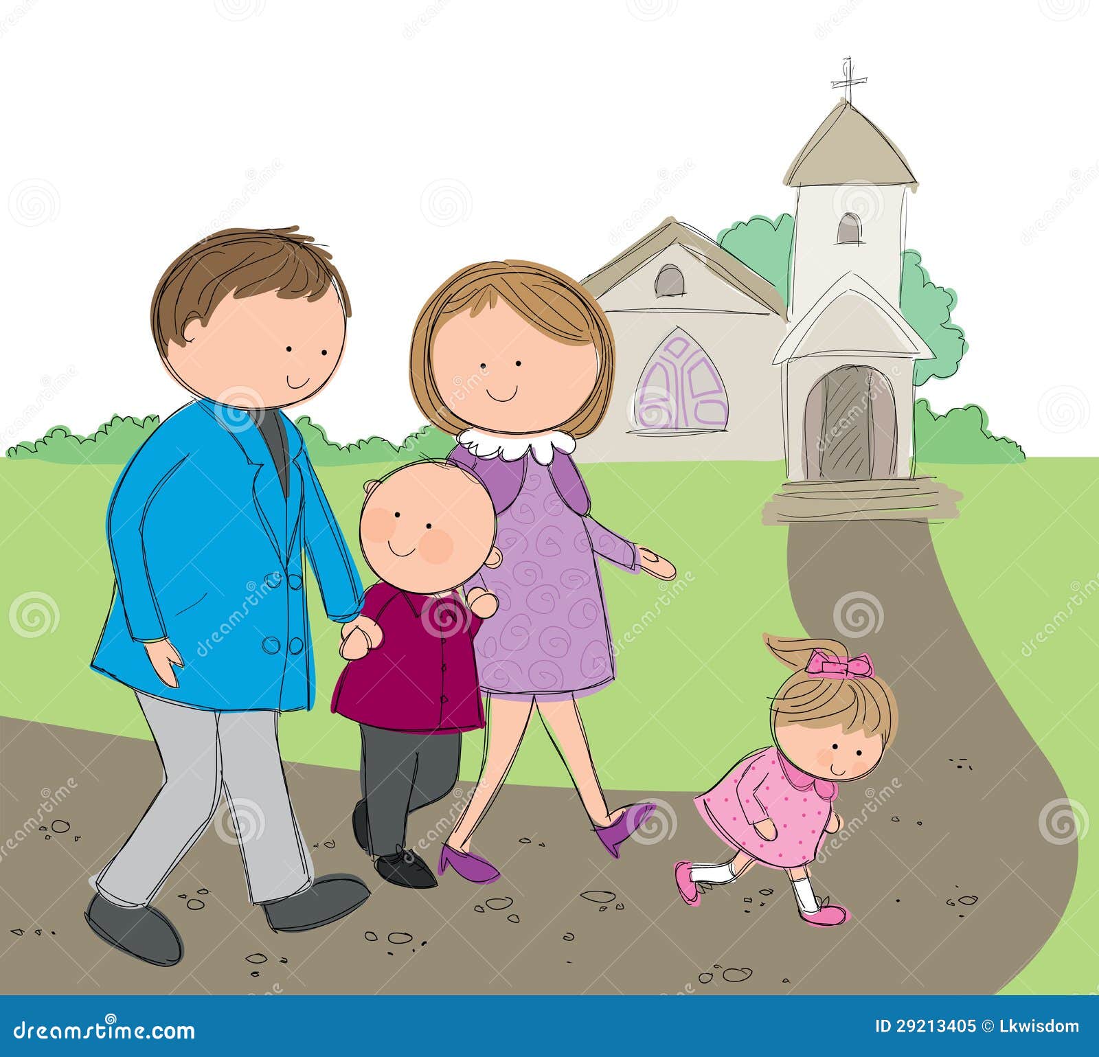 clipart family going to church - photo #18