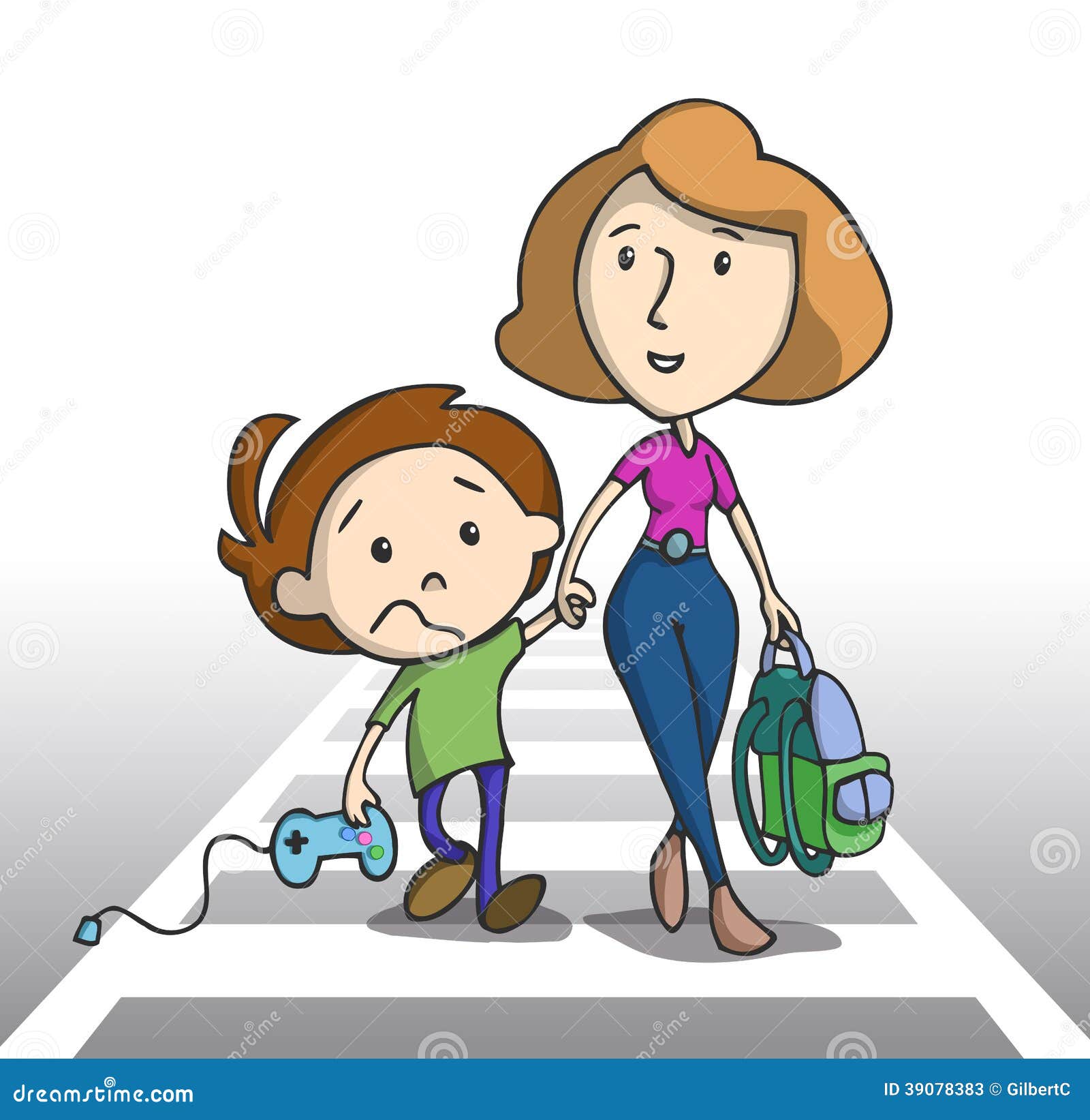 Image result for mom taking son to school cartoon