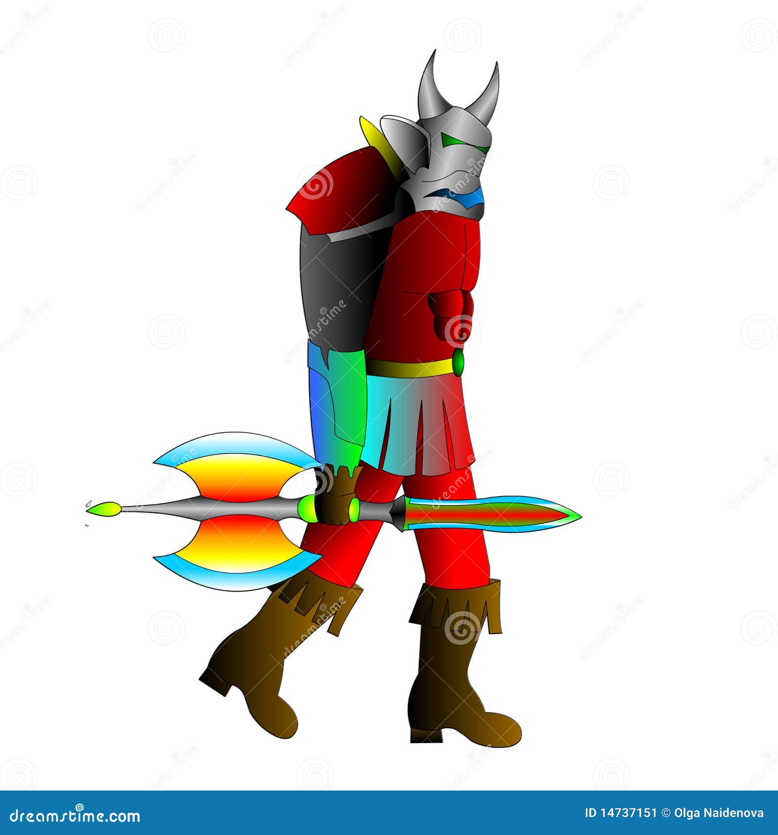 The Goinging red knight stock illustration. Illustration of generated