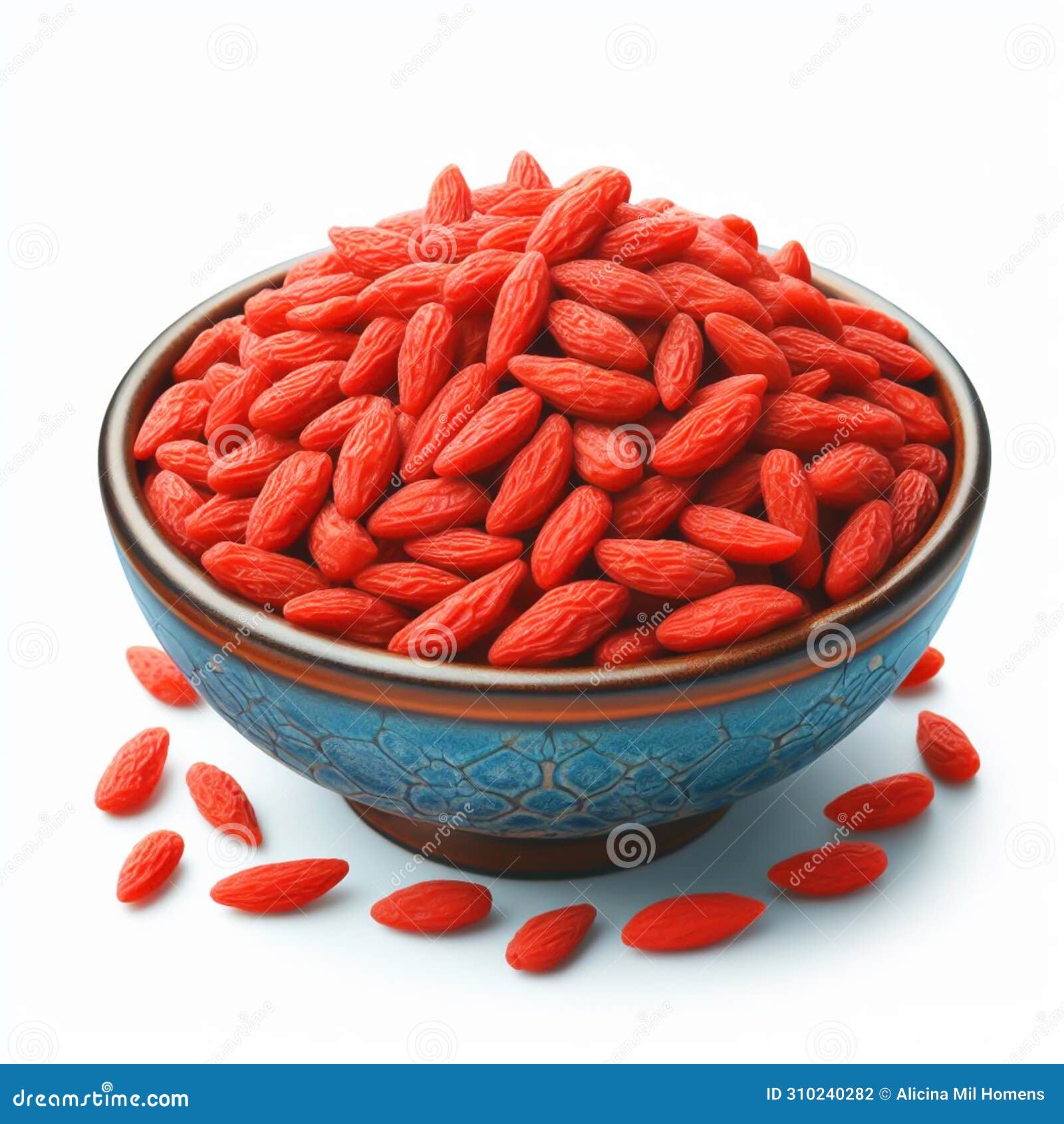 goji berry, known for being rich in nutrients, originates from china. healthy food. ai generated
