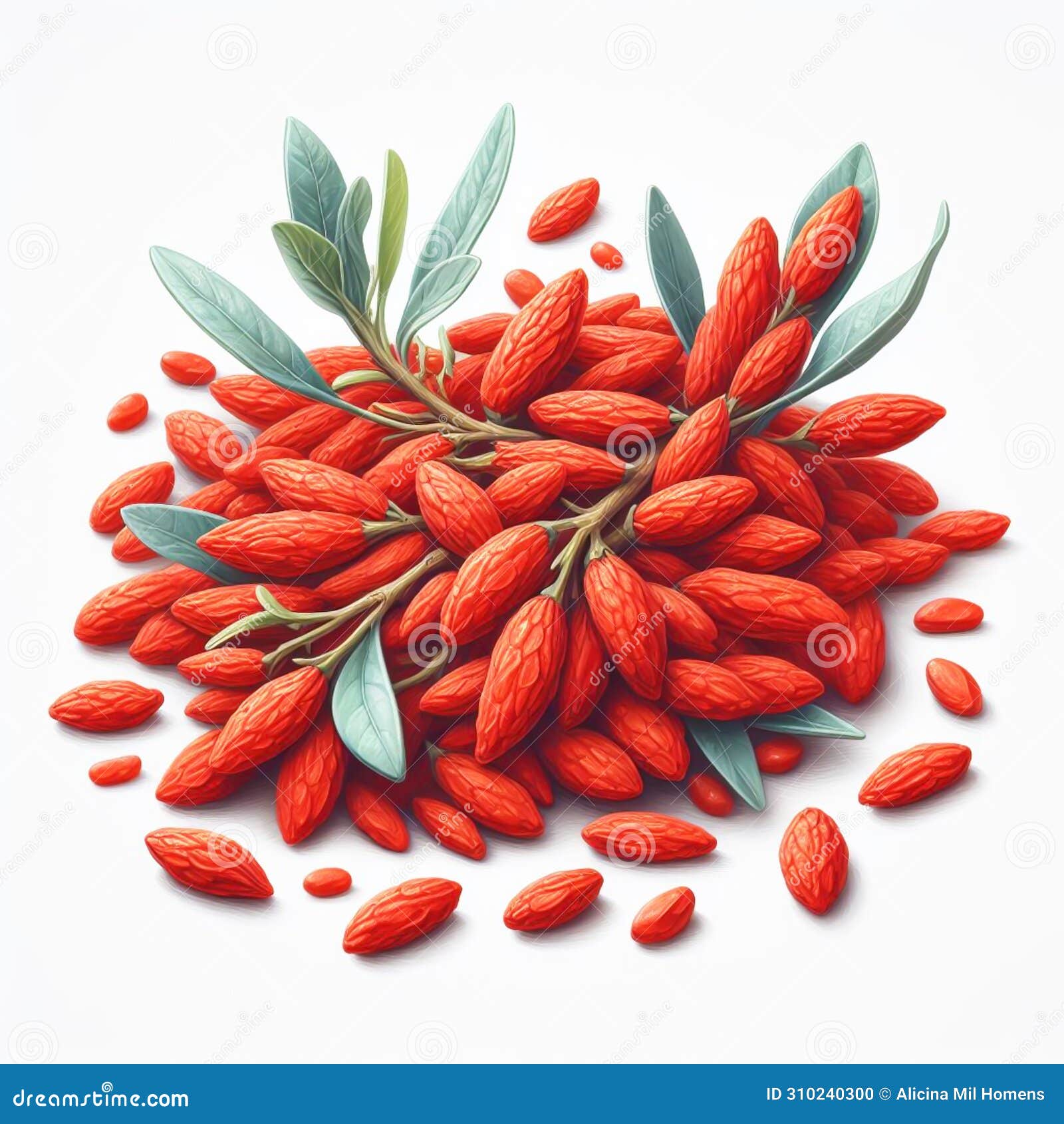 goji berry, known for being rich in nutrients, originates from china. healthy food. ai generated