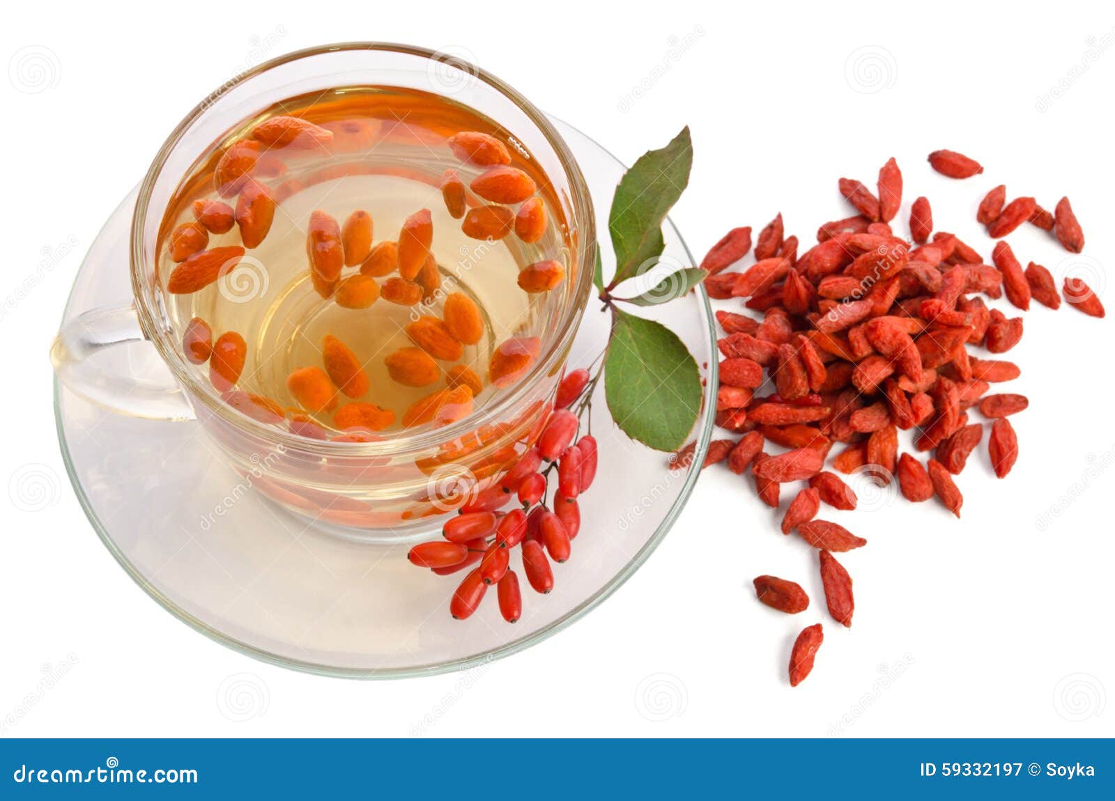 Goji fresh antioxidant tea stock image. Image of barbarum 59332197