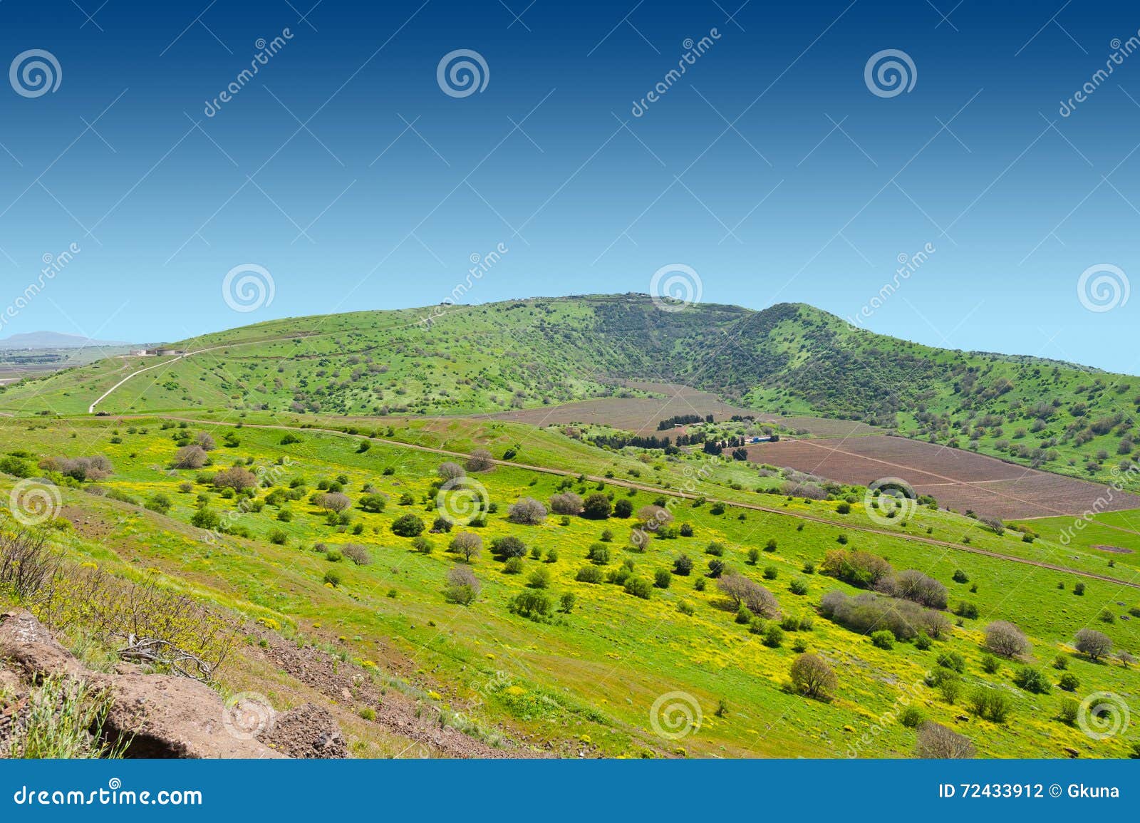 Golan Heights stock photo. Image of landscape, hermon 72433912