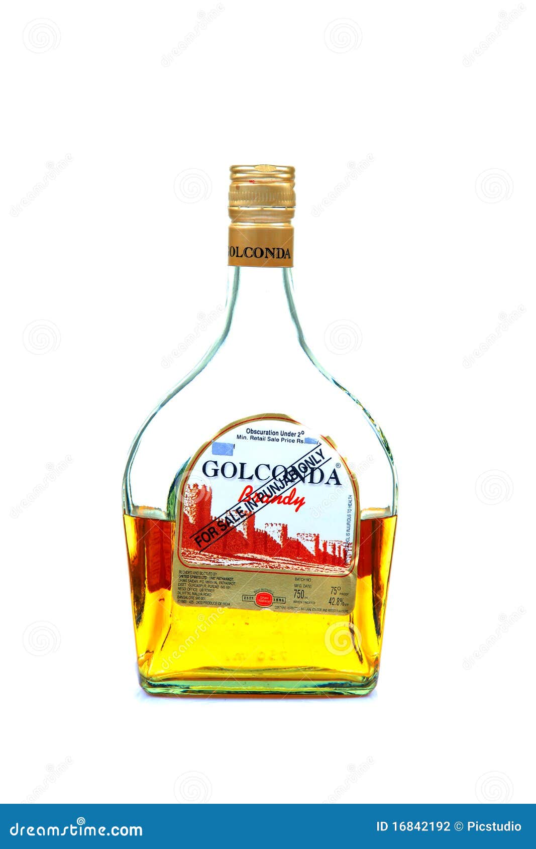Golconda brandy bottle editorial photography. Image of royal 16842192