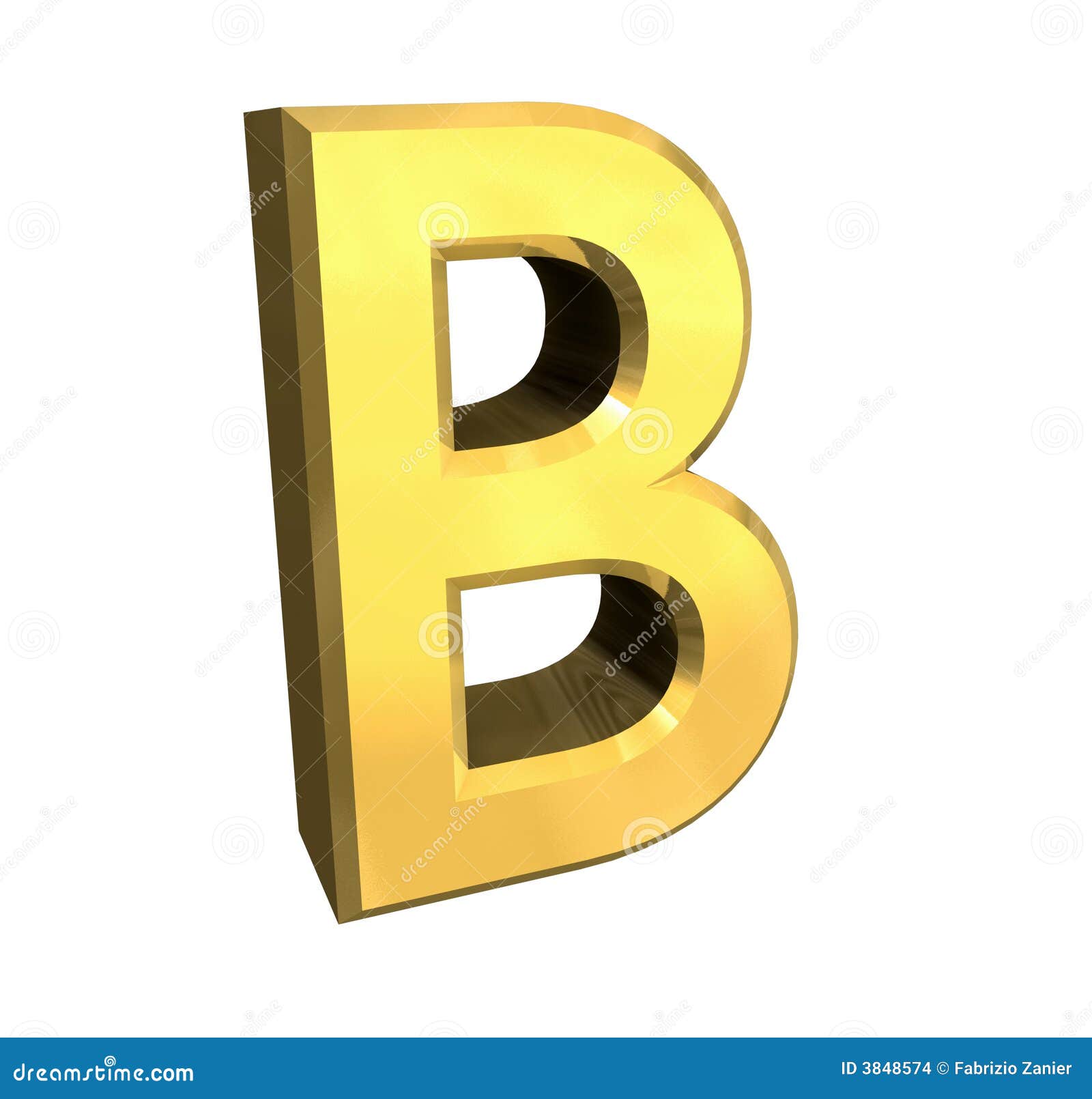 Gold 3d letter B stock illustration. Illustration of design - 3848574