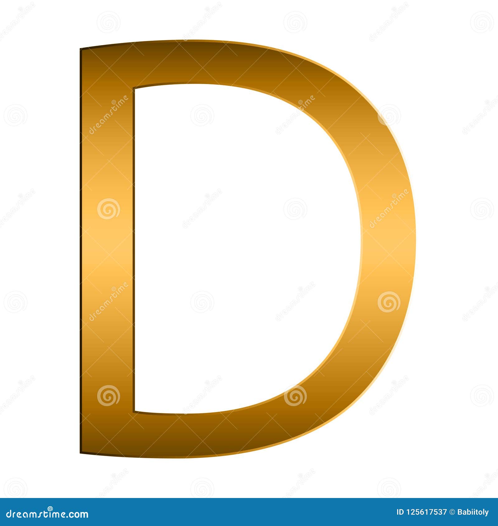 Alphabet Letter. Letter D. GOLD Alphabet Logo. Font Style - Vector ...