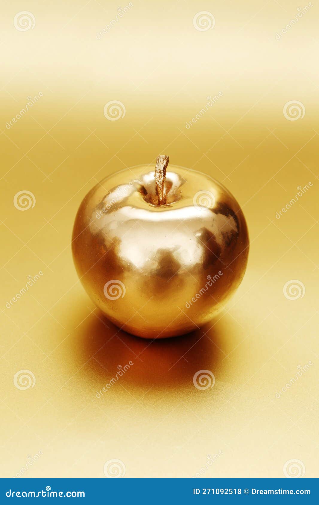 Gold apple stock photo. Image of success, tasty, macro 271092518
