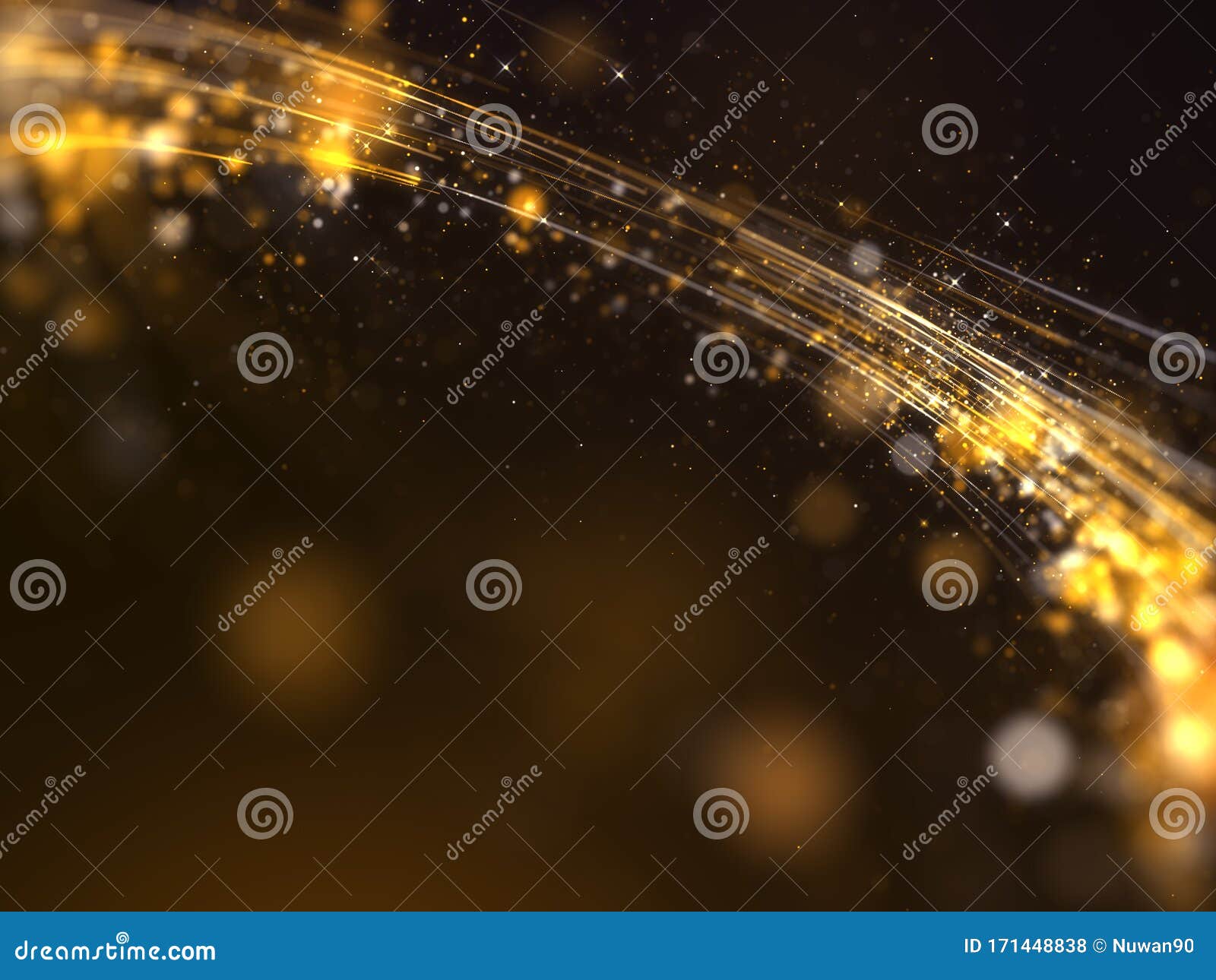 Gold Awards with Particles Stripe Background Stock Illustration ...