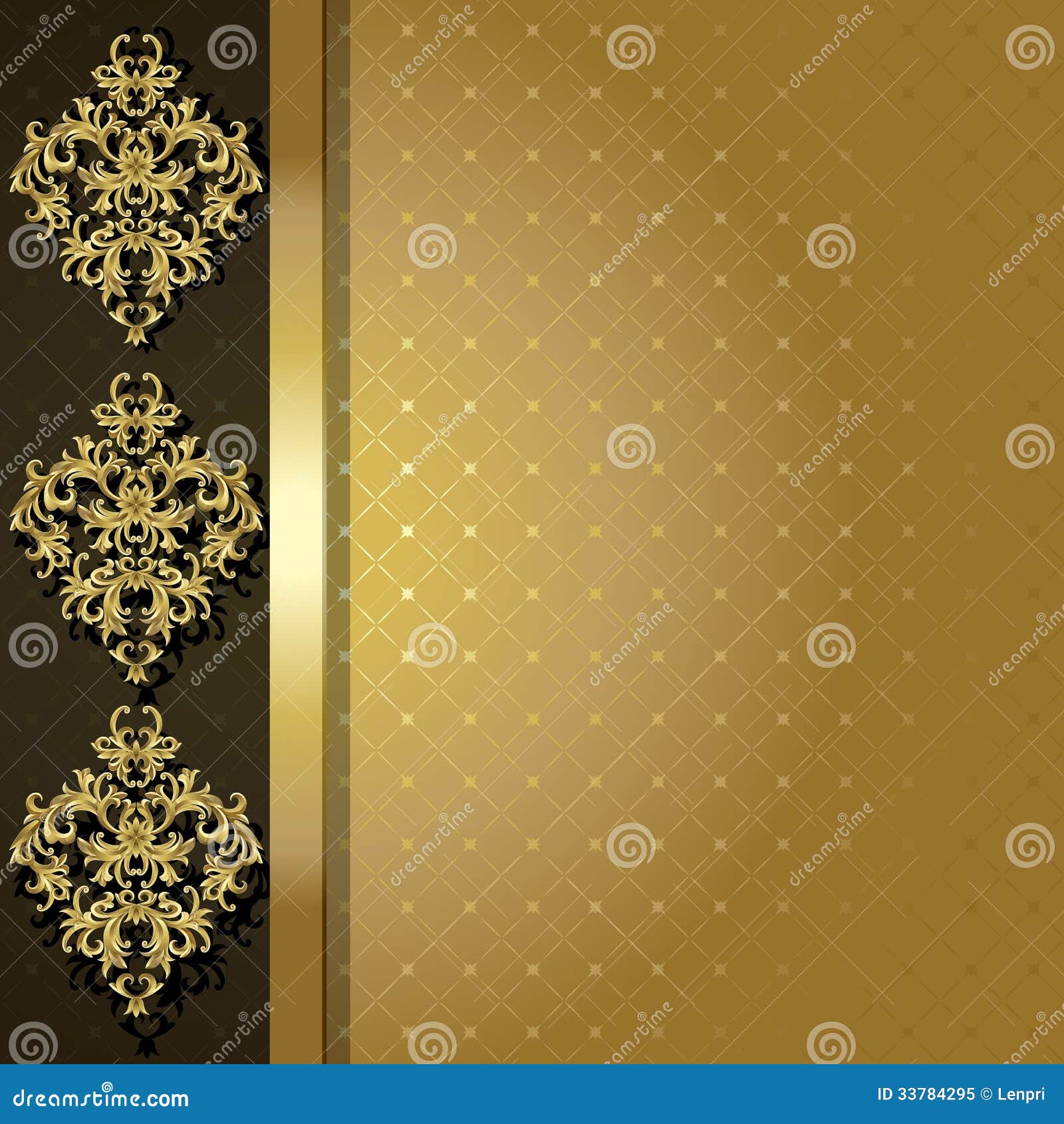 Gold background stock vector. Illustration of leaf, vector - 33784295