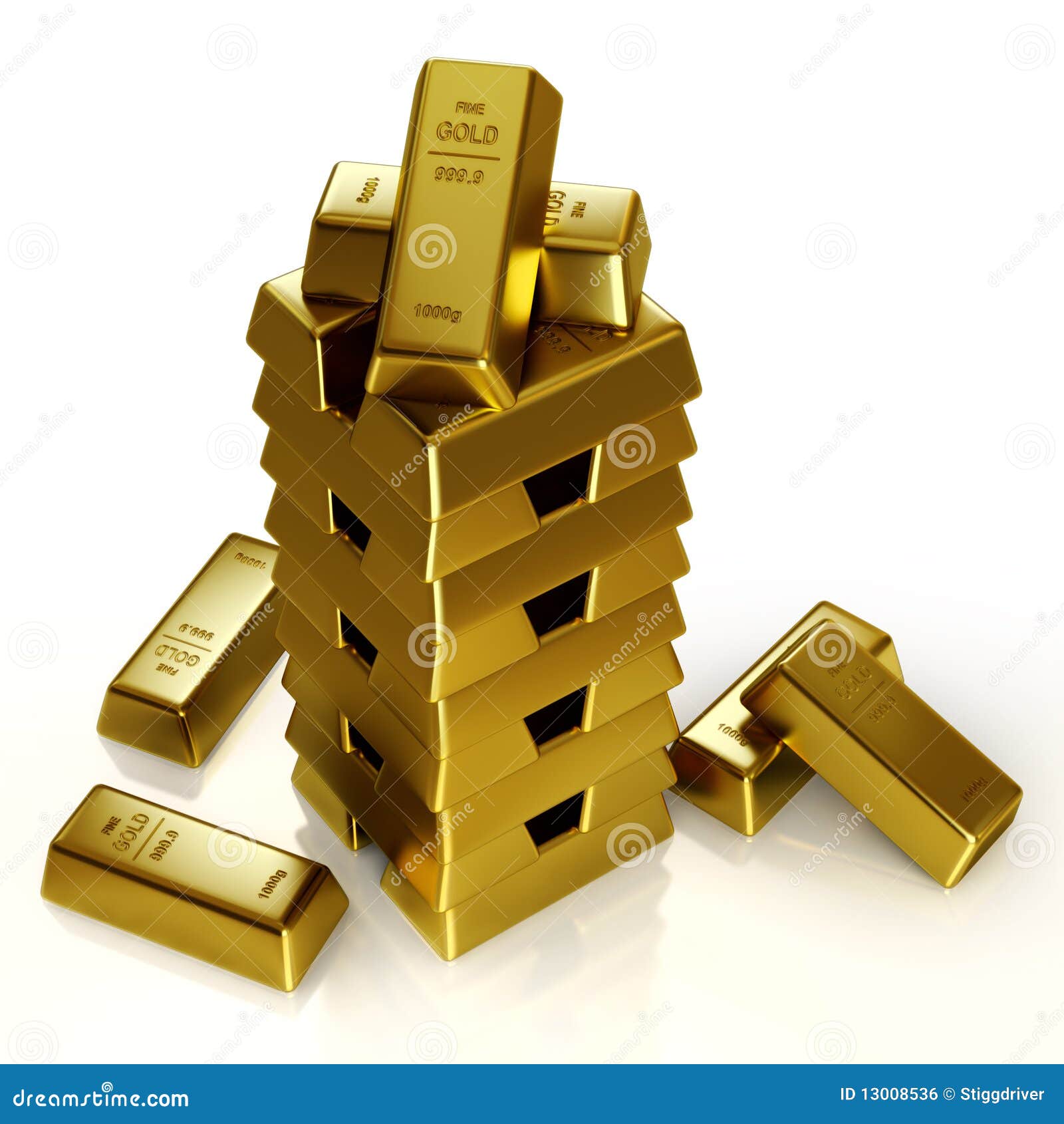 Gold bars stock illustration. Illustration of render - 13008536