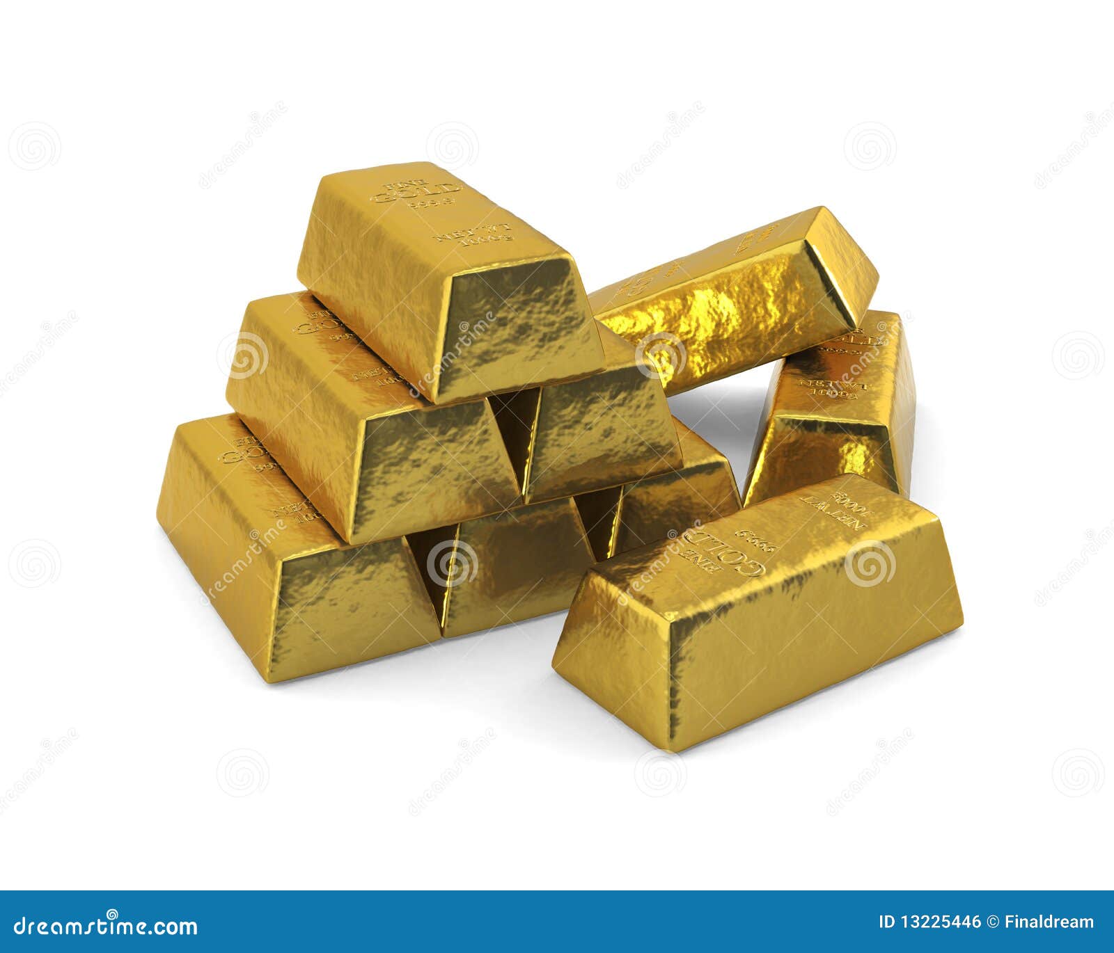 Gold bars stock illustration. Illustration of rich, gold - 13225446