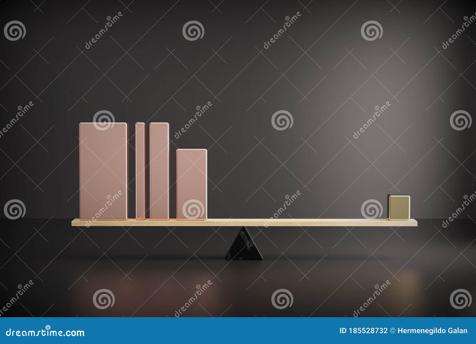 Gold Bars. Balance, Concept Stock Illustration Illustration of design