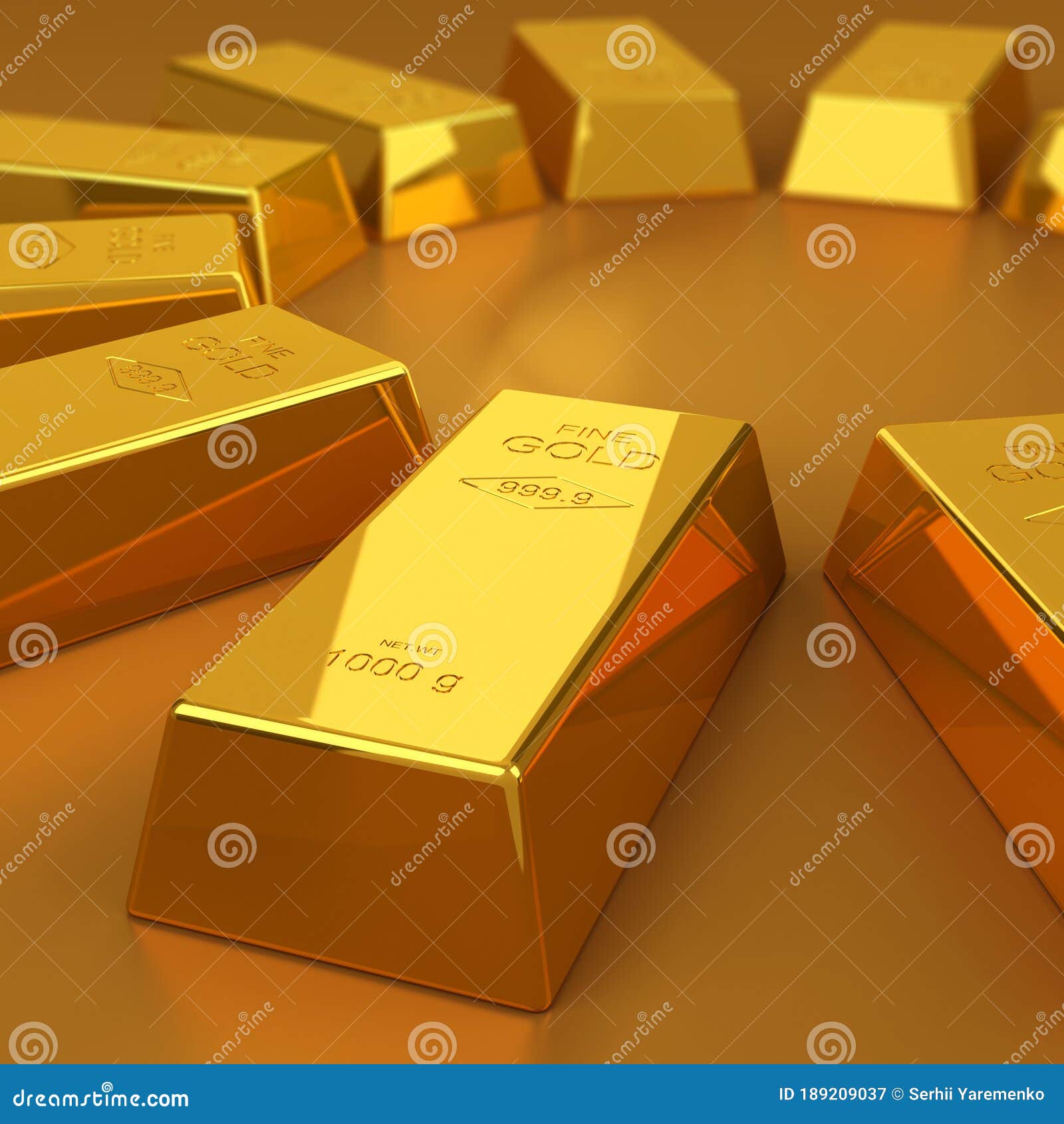 Gold bars stock illustration. Illustration of investment - 189209037