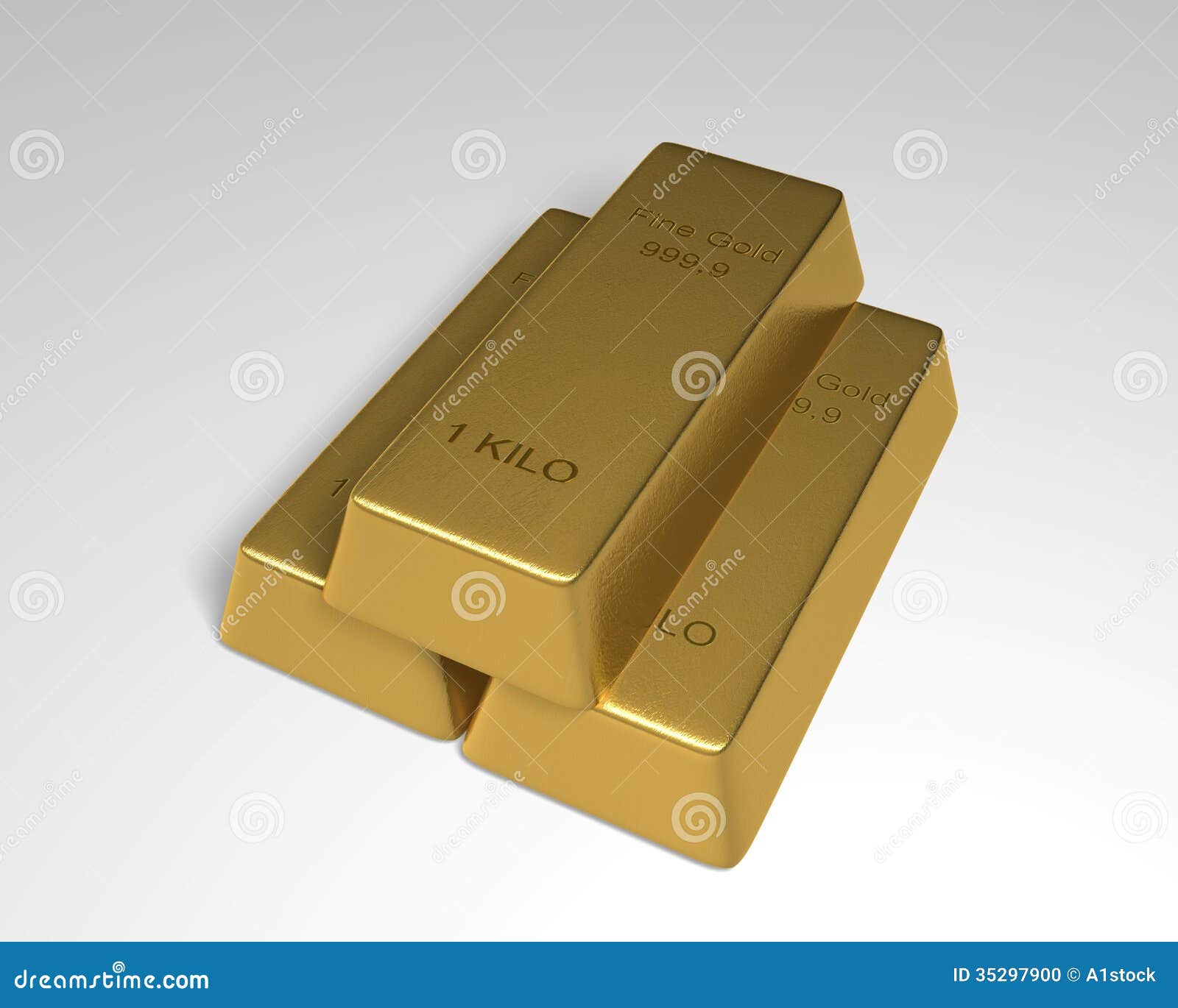 Gold Bars stock illustration. Illustration of brick, bank - 35297900