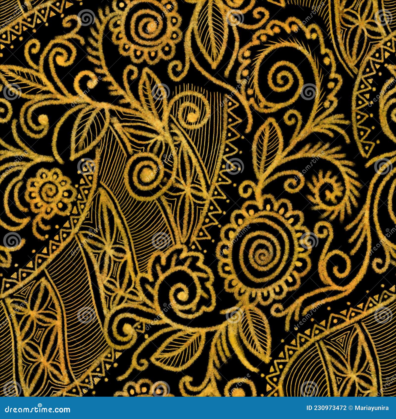 Cute Indonesian Batik Golden Patterns Background, Batik, Pattern