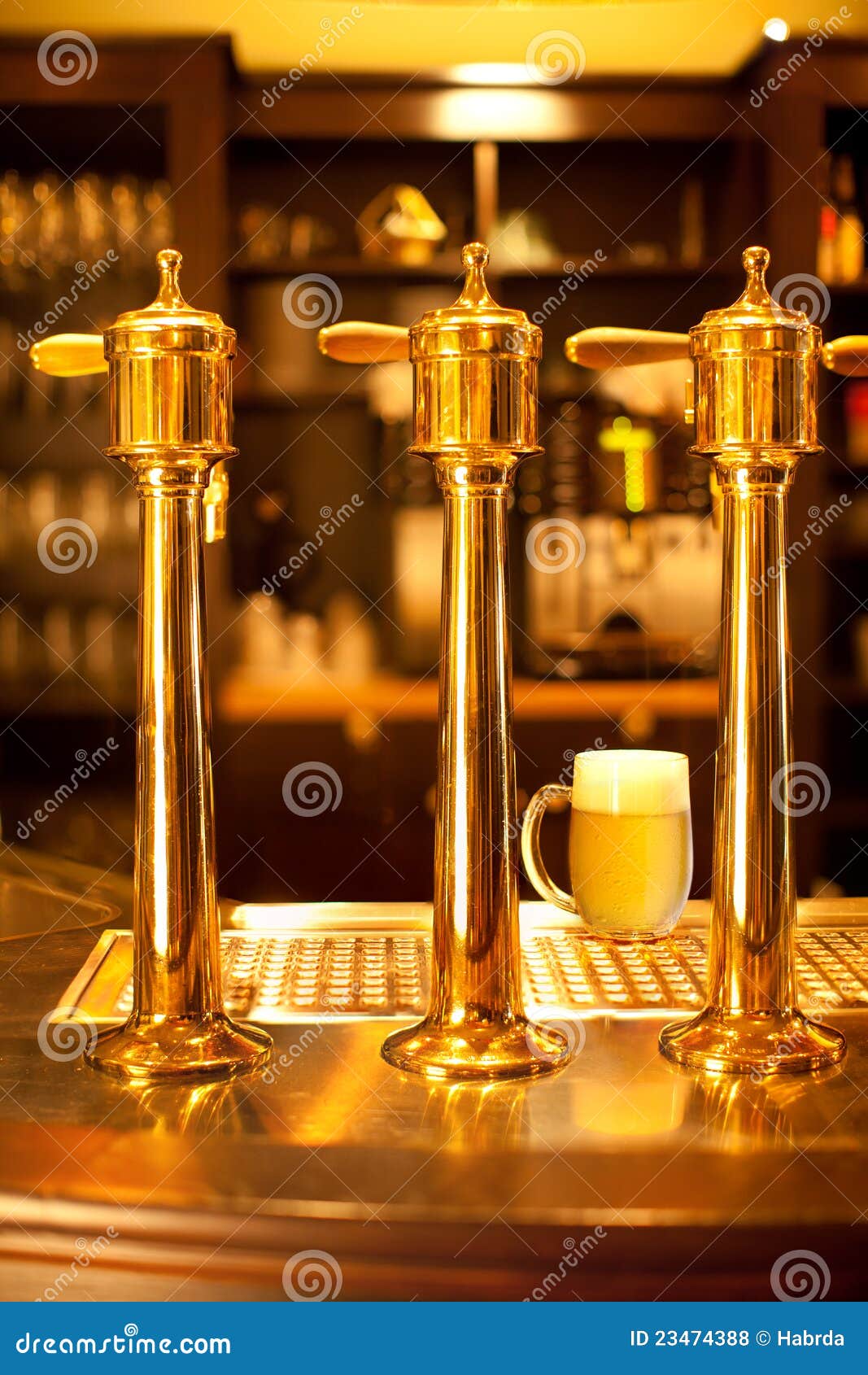 Gold Beer Spigot at the Brewery Stock Photo Image of environment
