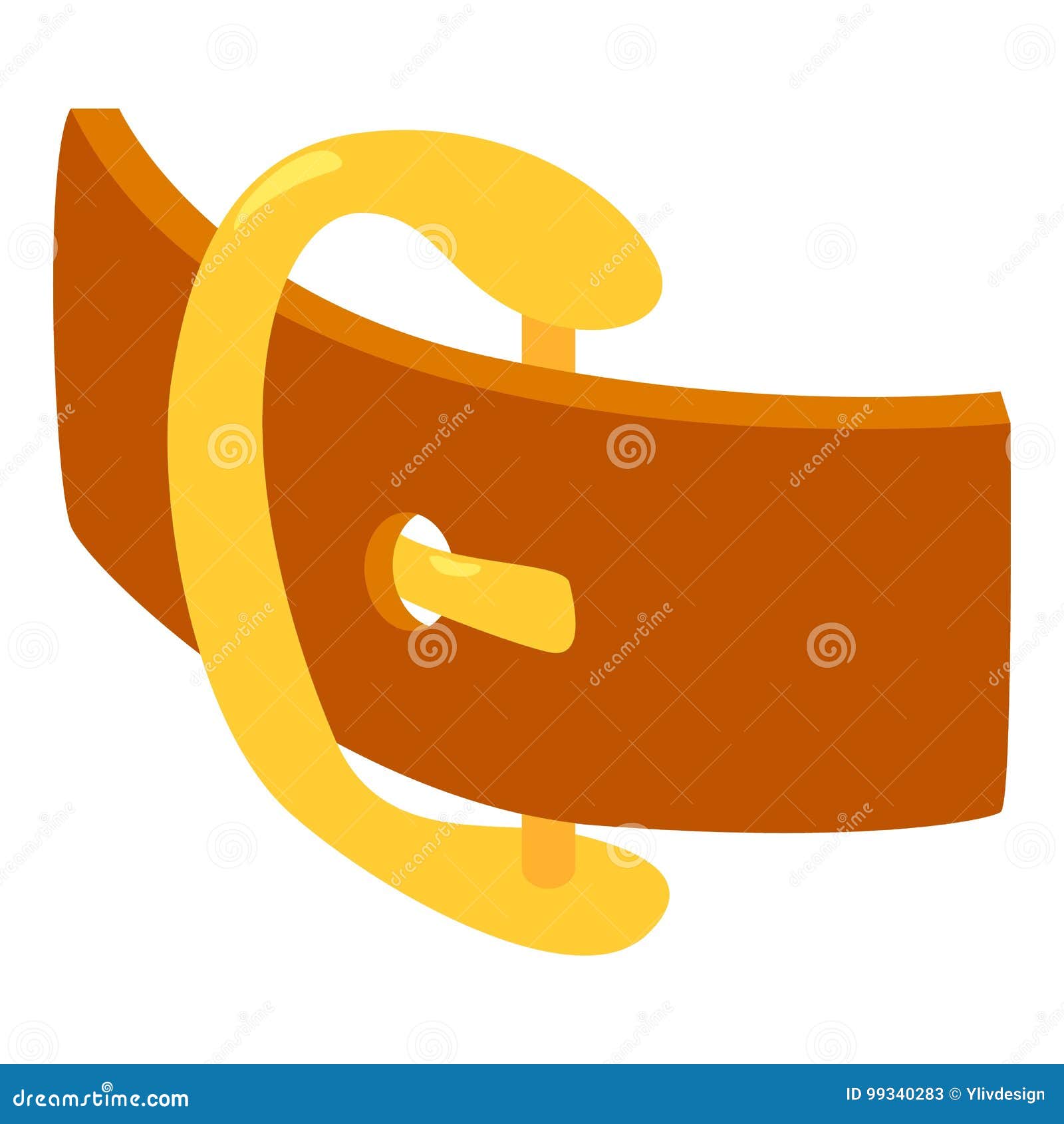 Gold Belt Icon, Isometric 3d Style Stock Vector - Illustration of ...