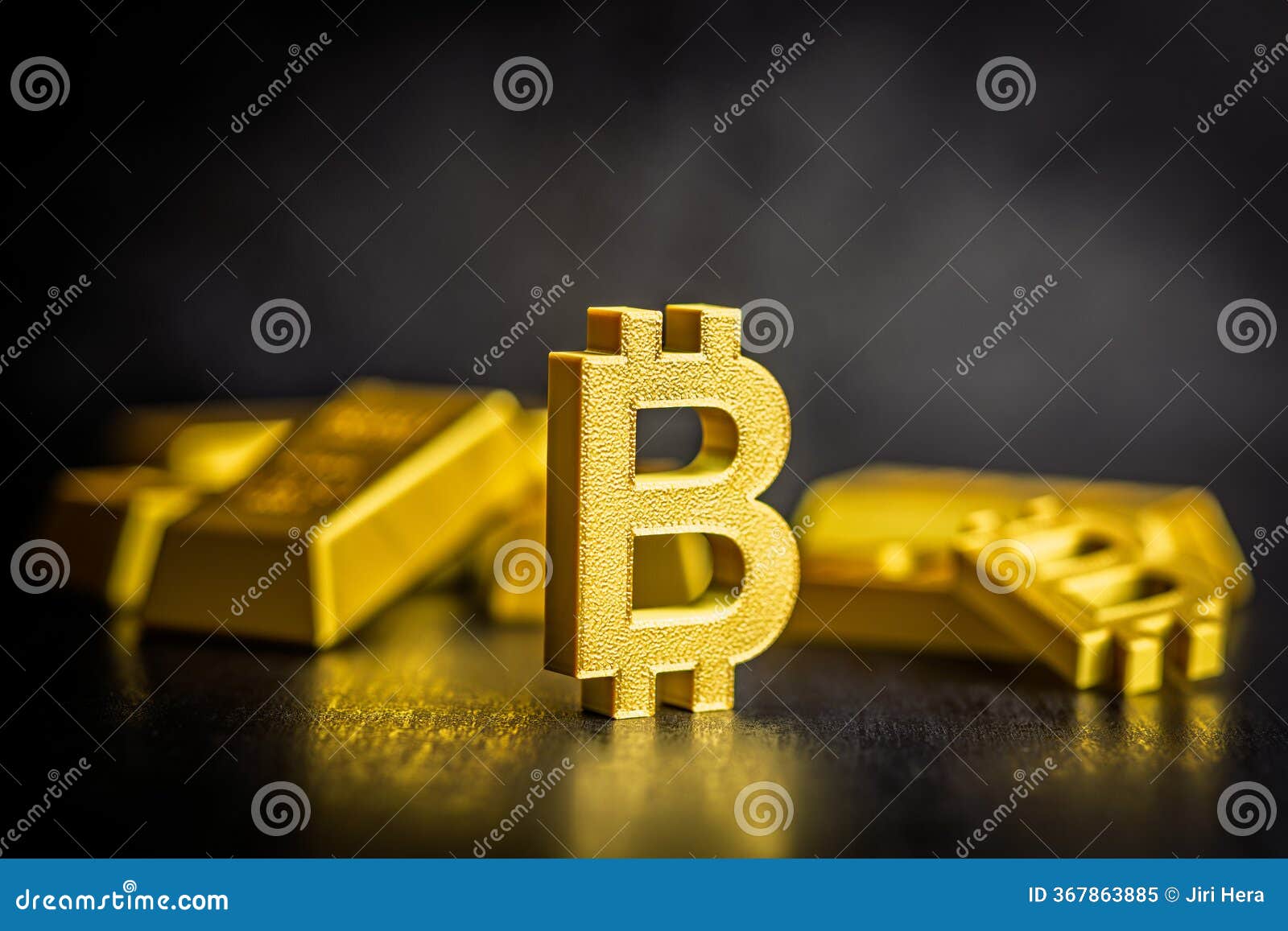 Gold Bitcoin Sign on Black Table. Gold Cryptocurrency on Black Table Stock  Image - Image of monetary, connection: 367863885