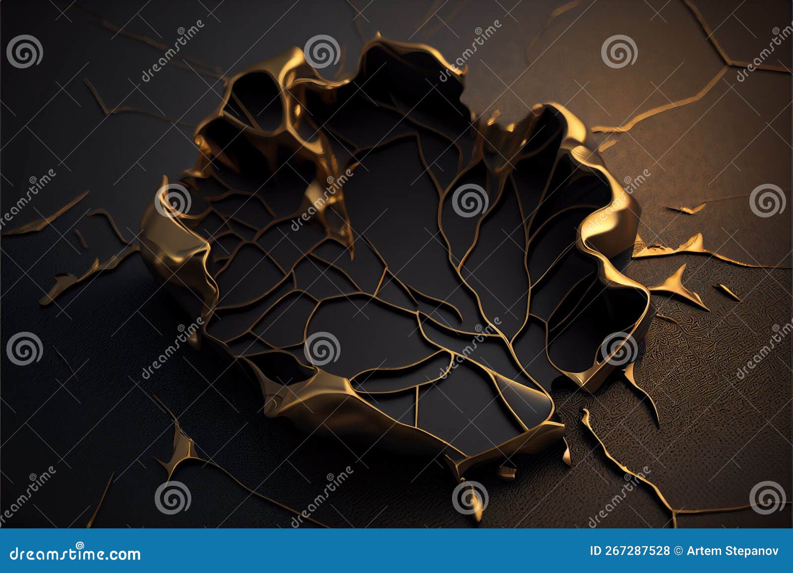 gold black background, golden luxury texture, vantablack mockup, generative ai 