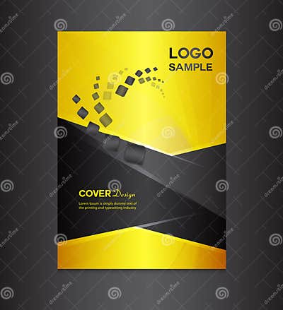 Gold and Black Cover Design Vector Illustration Stock Vector ...