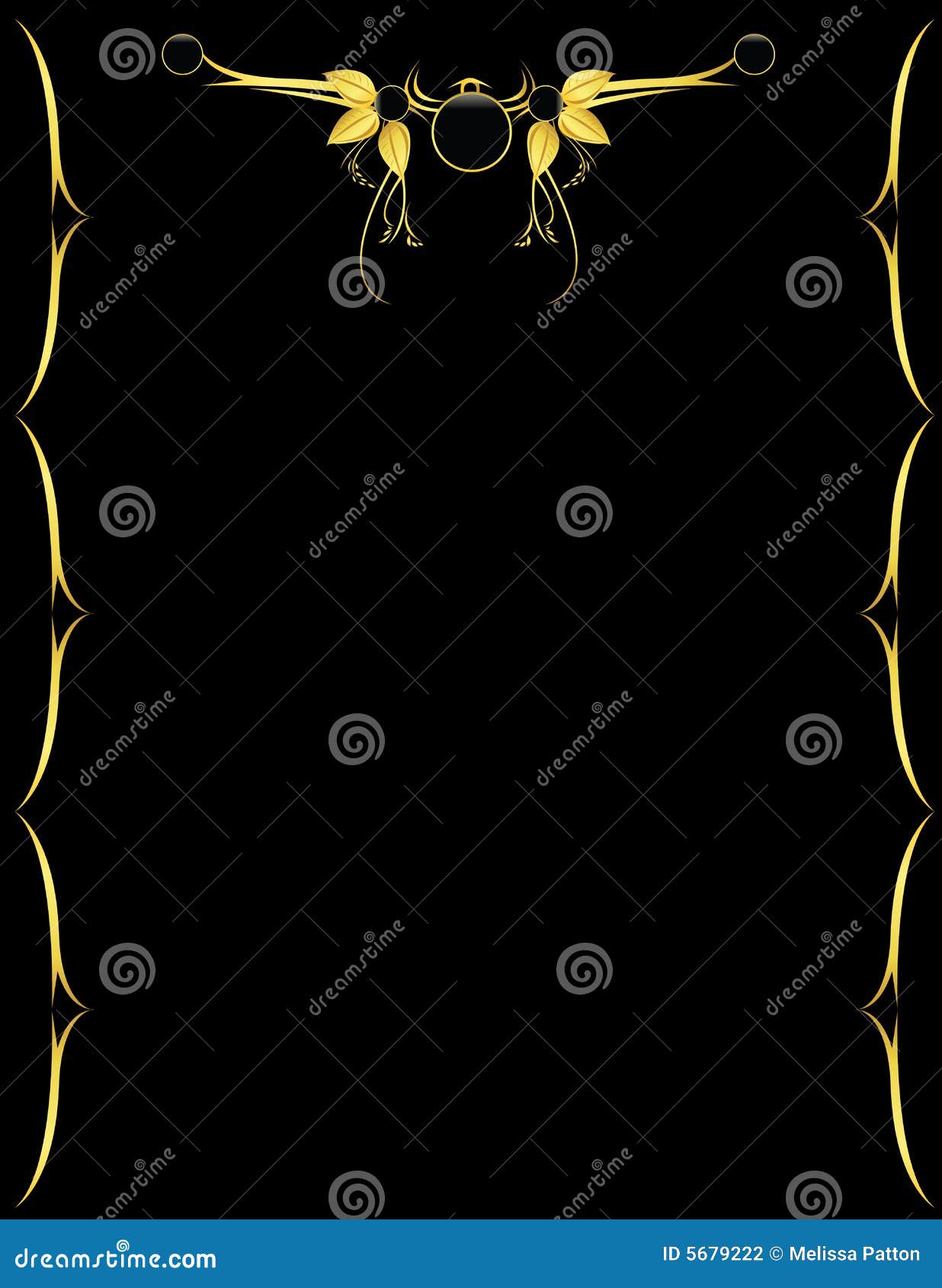 Gold And Black Leaf Background Stock Vector - Illustration of backdrop